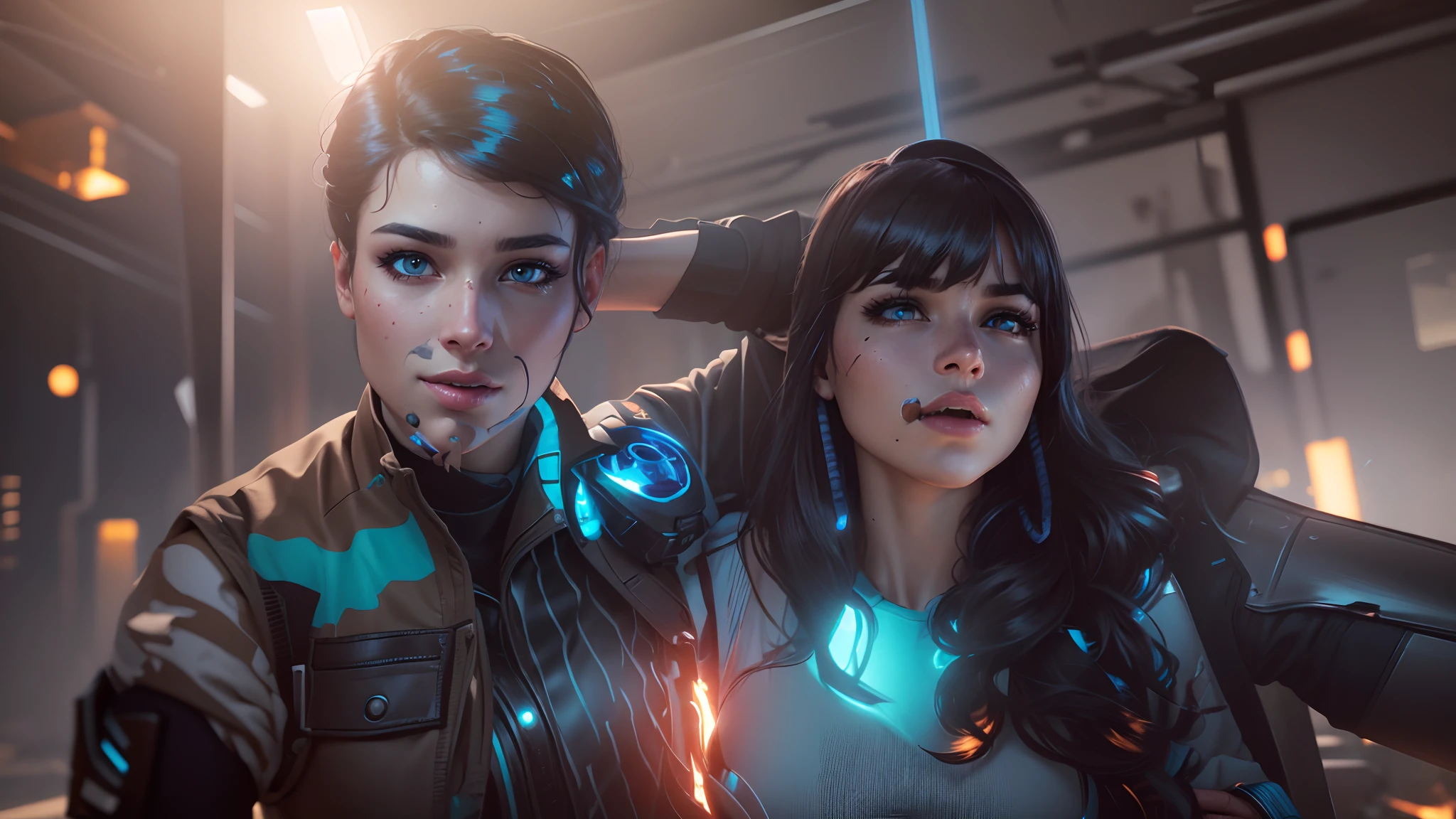 a female character from Fortnite, beautiful detailed eyes and lips, a confident and powerful look, wearing a colorful and vibrant battle outfit, holding her favorite weapon and surrounded by a dynamic and action-packed environment, with explosive effects and stunning landscapes. The artwork should be created in a realistic and photorealistic style, with vibrant colors and sharp focus. The lighting should be dramatic, with studio lighting effects that enhance the character's presence and create a sense of intensity. (best quality, ultra-detailed, realistic:1.37), HDR, vivid colors, professional, bokeh