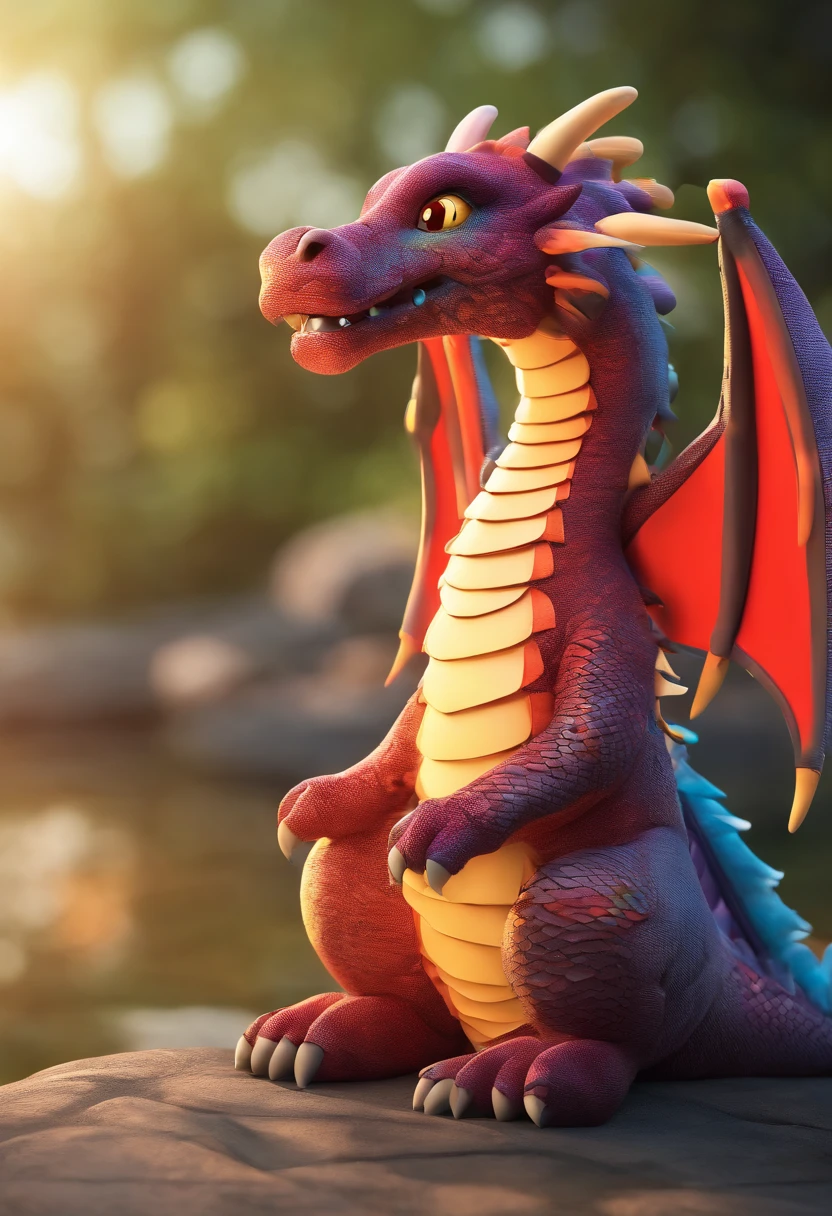 Plush toy dragon,chinesedragon,Cute stuffed toy dragon,tiny horns,Facing the lens,Plush material,adolable
