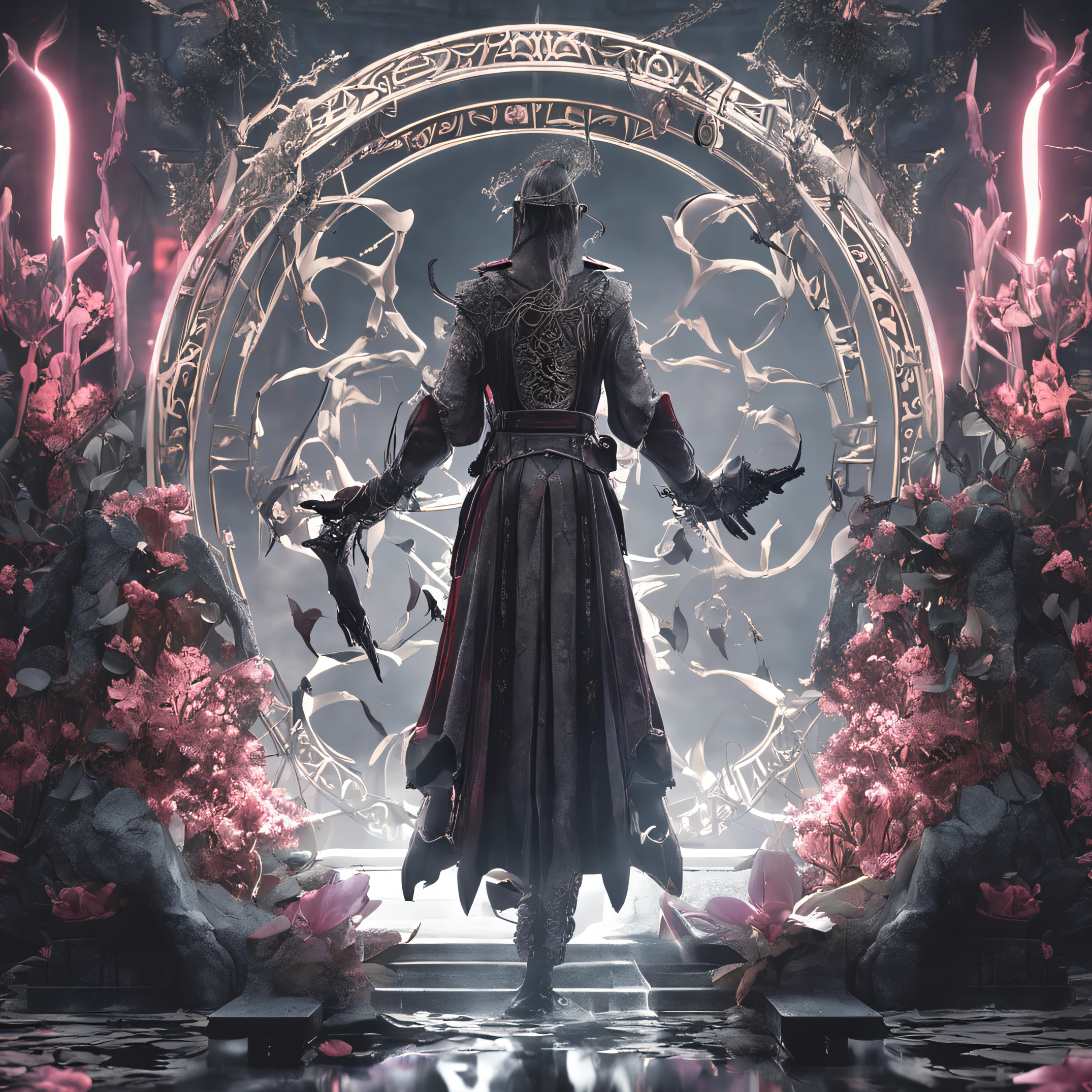 Best quality, Masterpiece, 超高分辨率, (photograph realistic:1.4), surrealism, Dream-like,fusionart, Shadowdancer, shadow magic, darkness control, stealth, shadowstep, umbral spells, hidden blade,