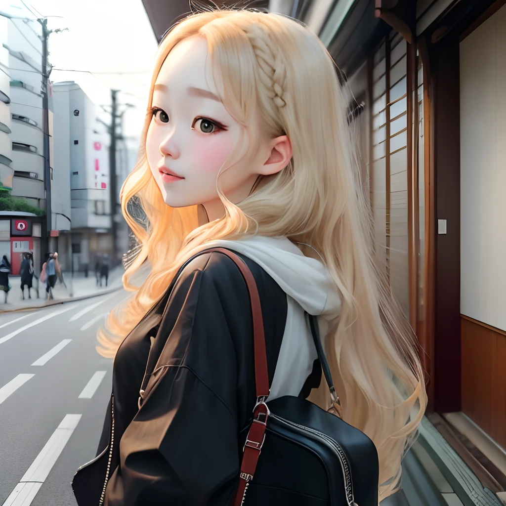Wonyoung Do Ive Blonde Long Hair in Tokyo