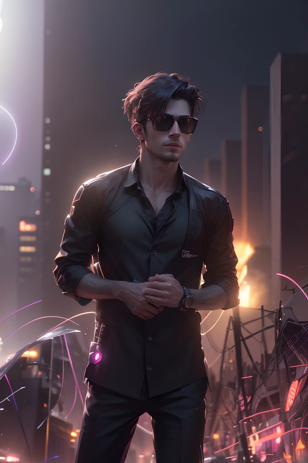 Change happy, birthday, background cyberpunk handsome boy, realistic, face, 8k, ultra realistic,