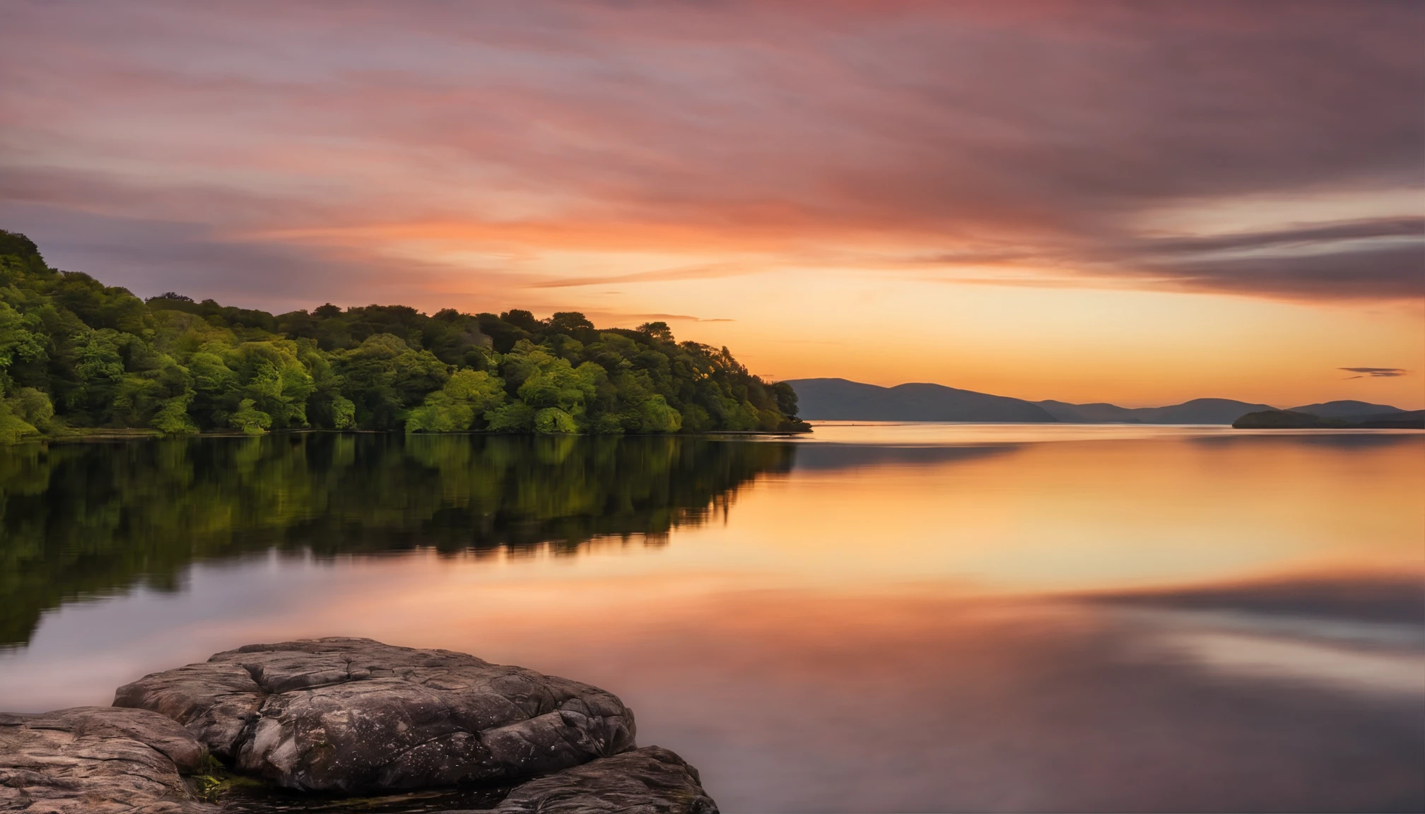 innisfree island, lough gill, magic hour, wallpaper art, UHD wallpaper