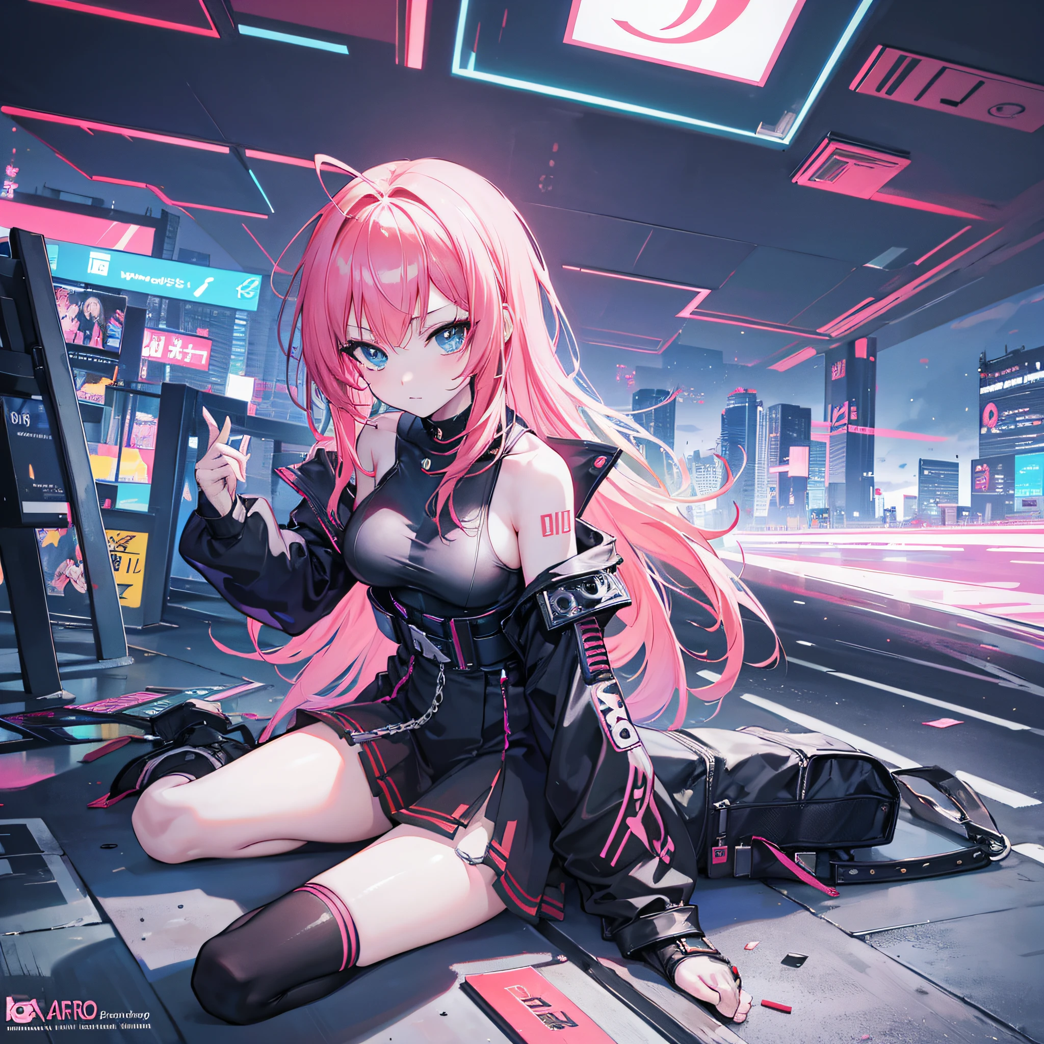 Anime girl sitting on a wall in a city with a phone, seductora chica de anime, Chica de anime cyberpunk, Chica femenina de anime cyberpunk, Badass Anime 8K, Anime Arte cyberpunk, Mejor fondo de pantalla de Anime 4K Konachan, Arte digital cyberpunk anime, arte de anime cyberpunk, Oppai cyberpunk, Estilo anime 4K, Fondo de pantalla de anime 4k