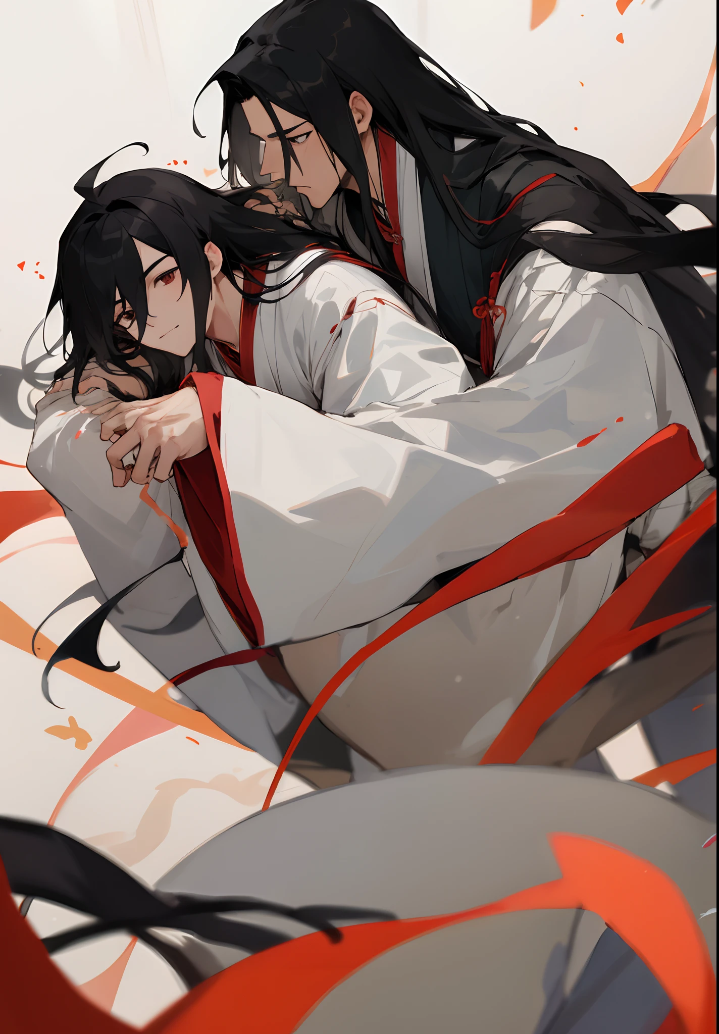 A man's love, 2 Men, love, Long hair, Black hair, Hanfu, Dynamic
