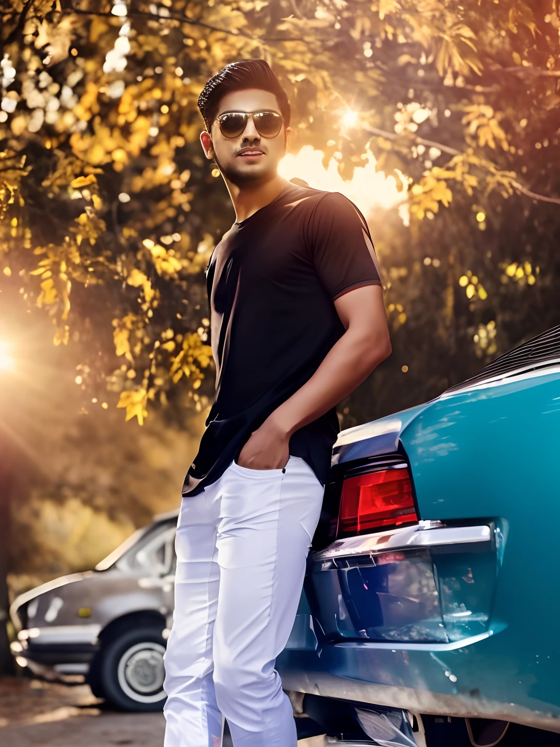 Back ground change or car change car colour change and boy handsome protrait photo and clothes change