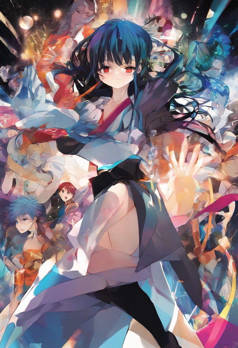 (melhor qualidade, ultra-detalhado, Realistic:1.37), Retratos, vivid colors, soft lighting, pugilista de meia-idade, traje formal, Luvas de boxe pretas, Magic left arm. no estilo manhwa