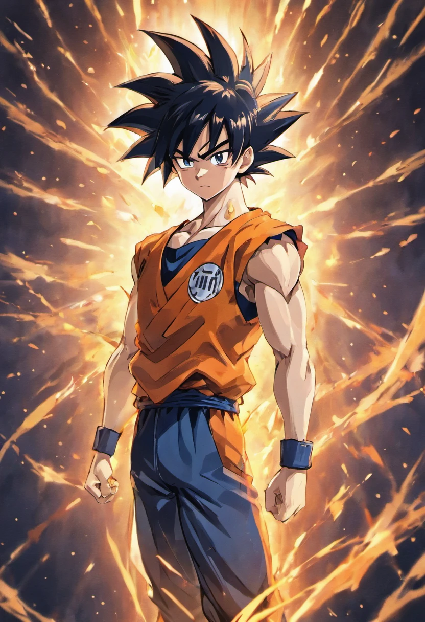 American flag background, Ultra instinct goku