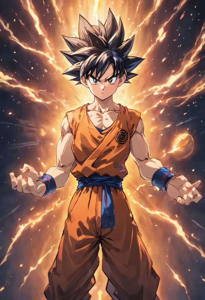 American flag background, Ultra instinct goku