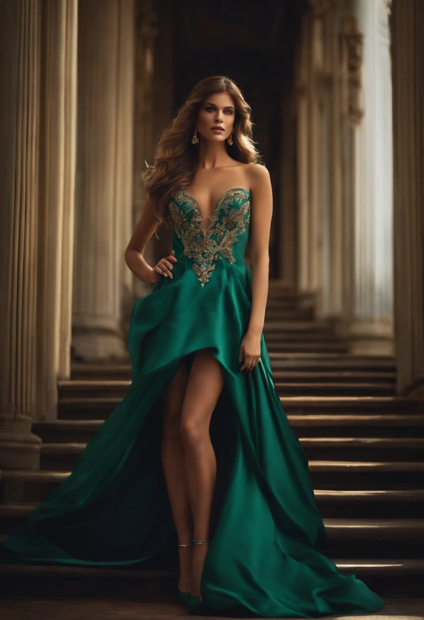 Dress high heels long hair