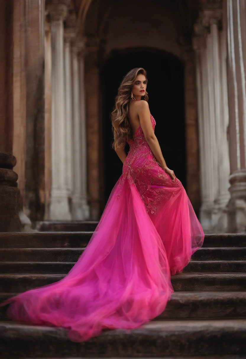 Dress high heels long hair