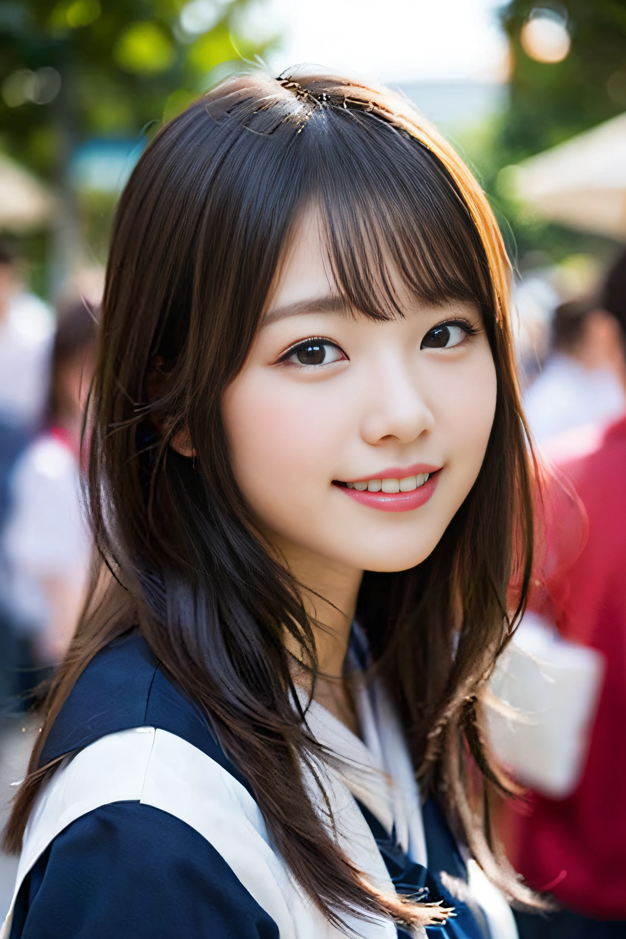 (8K、Raw photography、top-quality、masterpiece:1.2)、(realisitic、Photorealsitic:1.37)、ultra-detailliert、超A high resolution、女の子1人、see the beholder、beautifull detailed face、A smile、Constriction、(Slim waist) :1.3)、Beautiful detailed skin、Skin Texture、Floating hair、Professional Lighting、Whole human body、Longhaire、a blond、japanese hight school uniform、a sailor suit、Music quality、piano、Bob Hair、E-cup、Happy smile、sixteen years old、Red ribbons、a baby face、Childish smile、Suppin