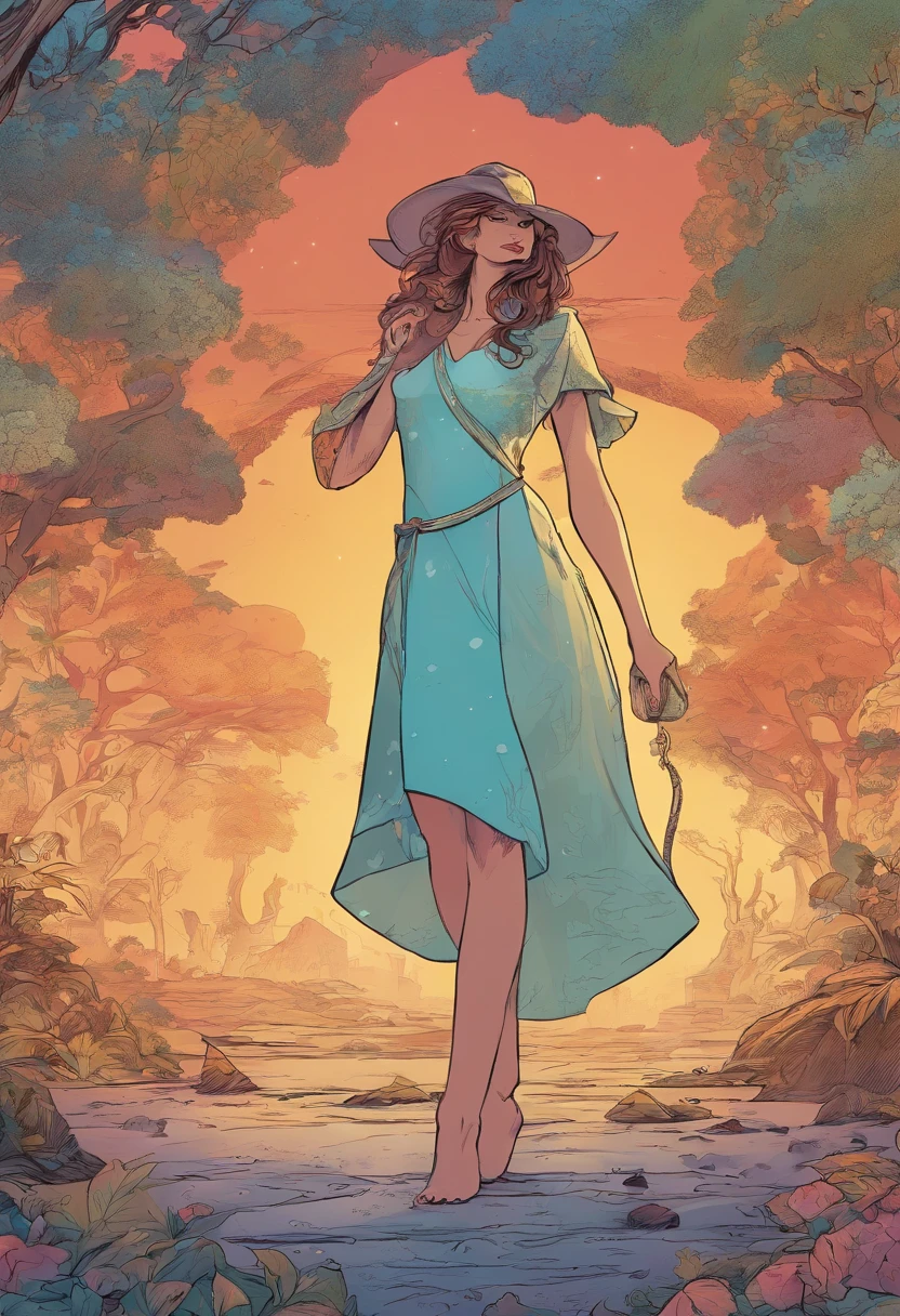 Beautiful woman with her body covered only by a thin nightgown that does not go beyond her legs. Ela encara um homem musculoso e suado usando uma bermuda