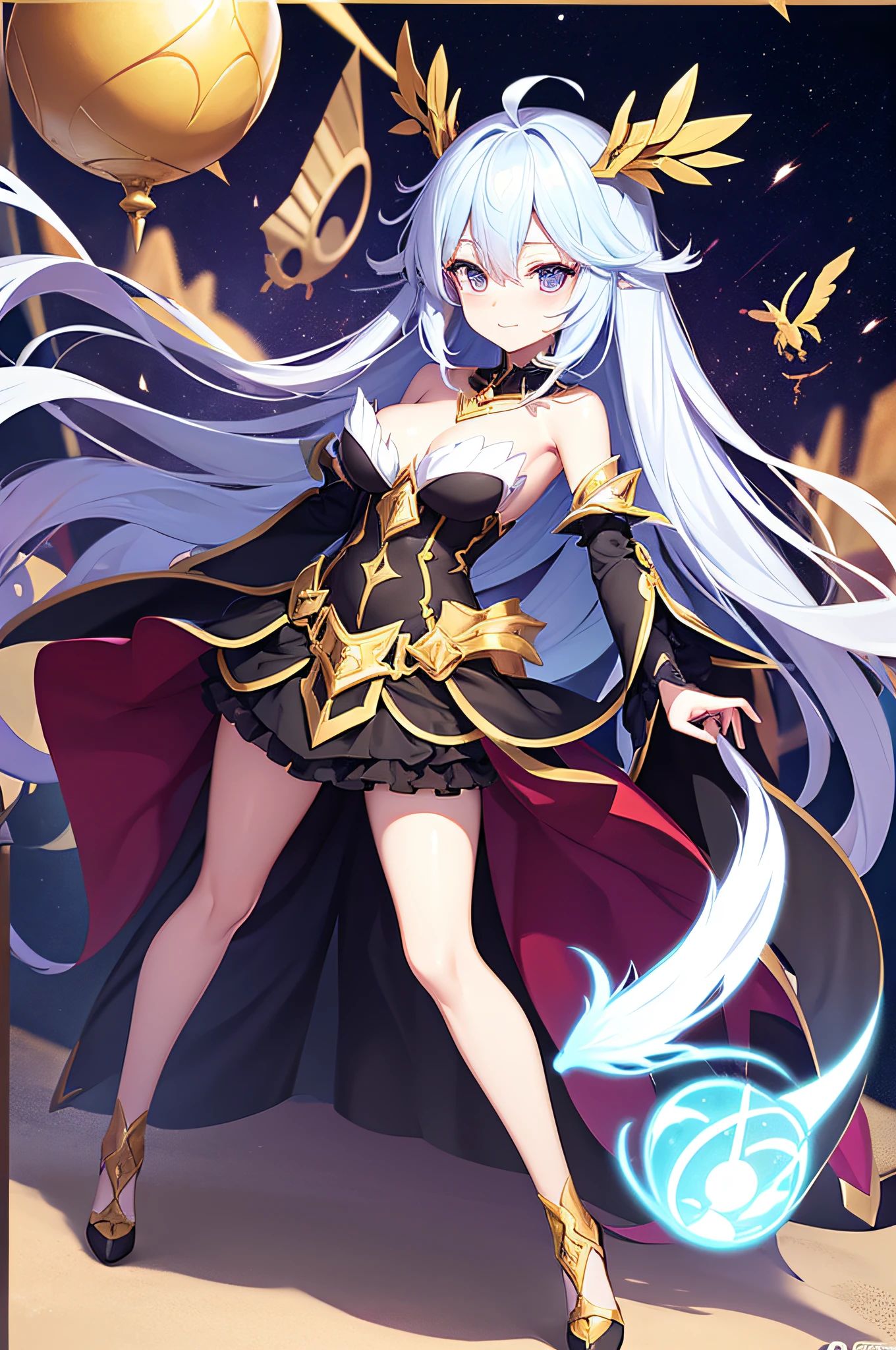 arme grand chase character dressed as a sorceress, anime style, featured character from the game