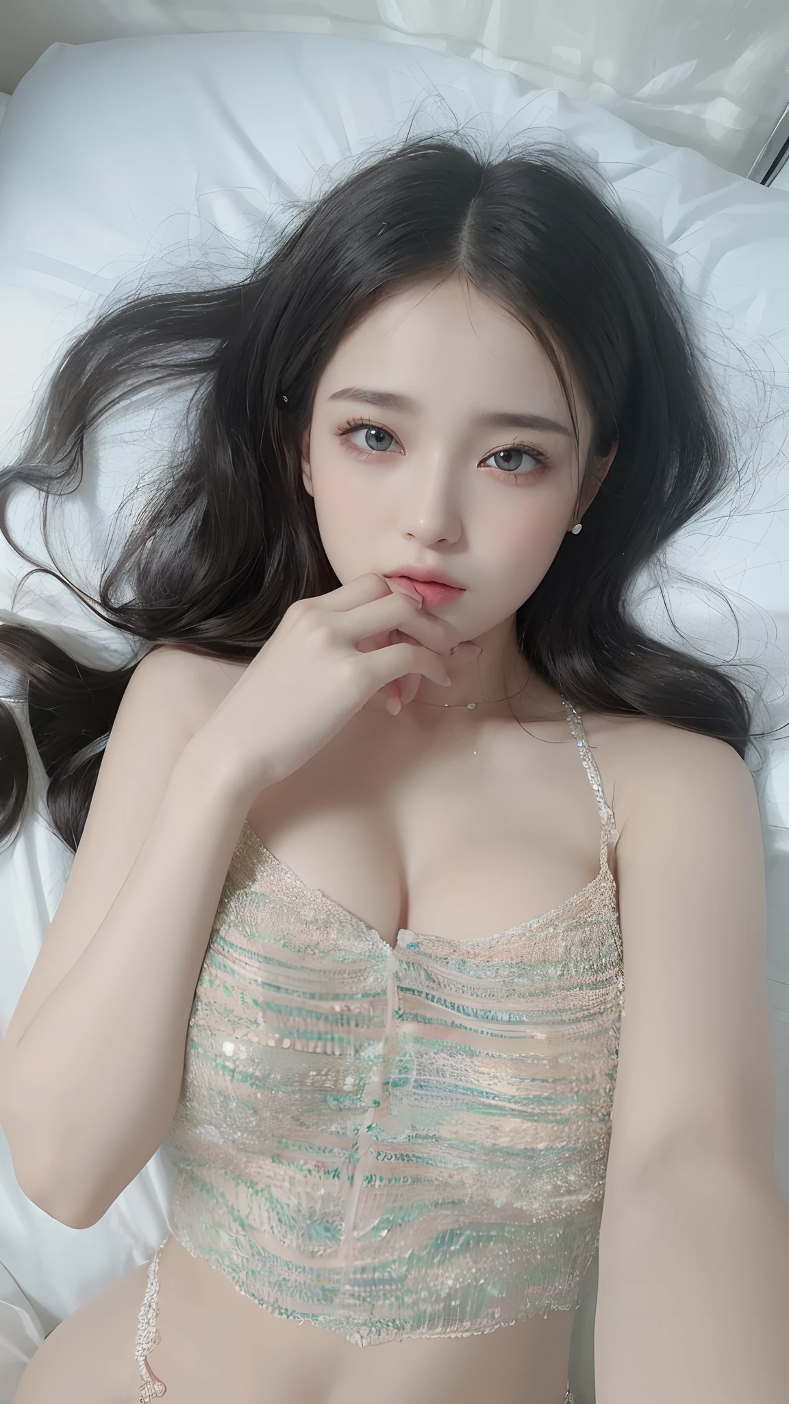((Best quality, 8k, Masterpiece :1.3)), Sharp focus :1.2, A pretty girl with perfect figure :1.4, Slender abs :1.3, Raw photography、超A high resolution, full body, fair white skin、shiny white skin、(wavy blonde hair)、dark brown hair、super fine eyes, super fine hand, super fine finger、Beautiful eyes with random colors、very thin lips, finely detail、elongated eyes、pale pink blush、long eyeslashes、Beautiful double eyelid、Lighting that emphasizes beautiful skin、Lustrous skin 2, ((Layered long hair, Big breasts :1.2)), Open shirt show , (detailed transparent clothing), (see throught nipples), ((detailed White tight body suit )), ((detailed face )), ((detailed tight short skirt), water shower, luxury office :1.4, Highly detailed face and skin texture, Detailed eyes, Double eyelid