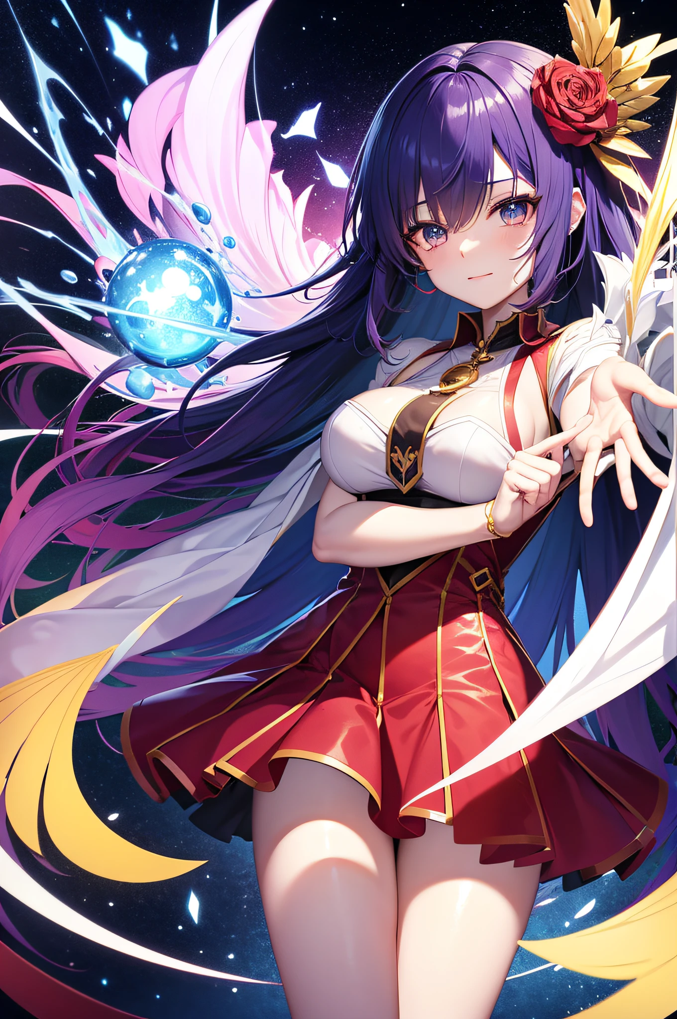 arme grand chase character dressed as a sorceress, anime style, featured character from the game