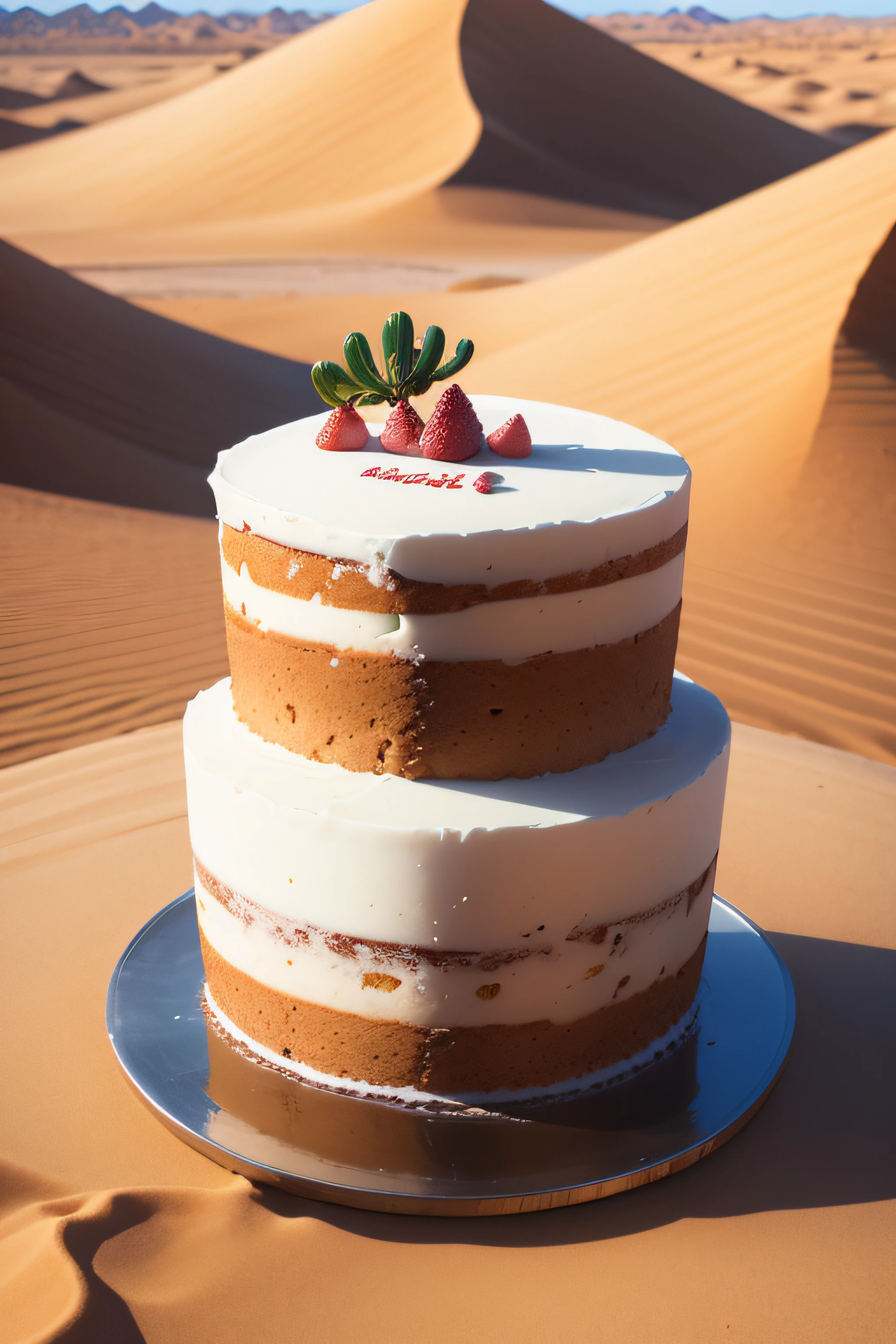 cake in the middle of the desert