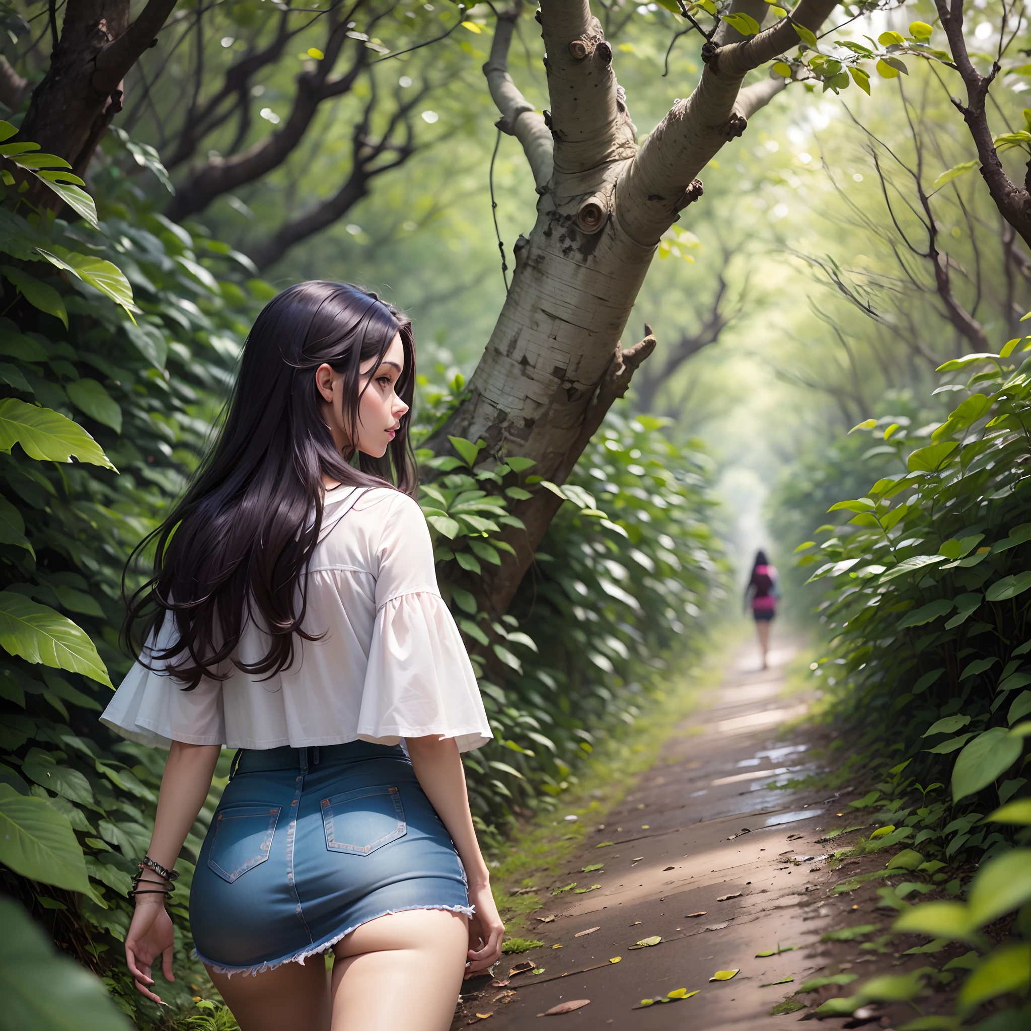hermosas mujeres paseado por selva, 8k --auto --s2