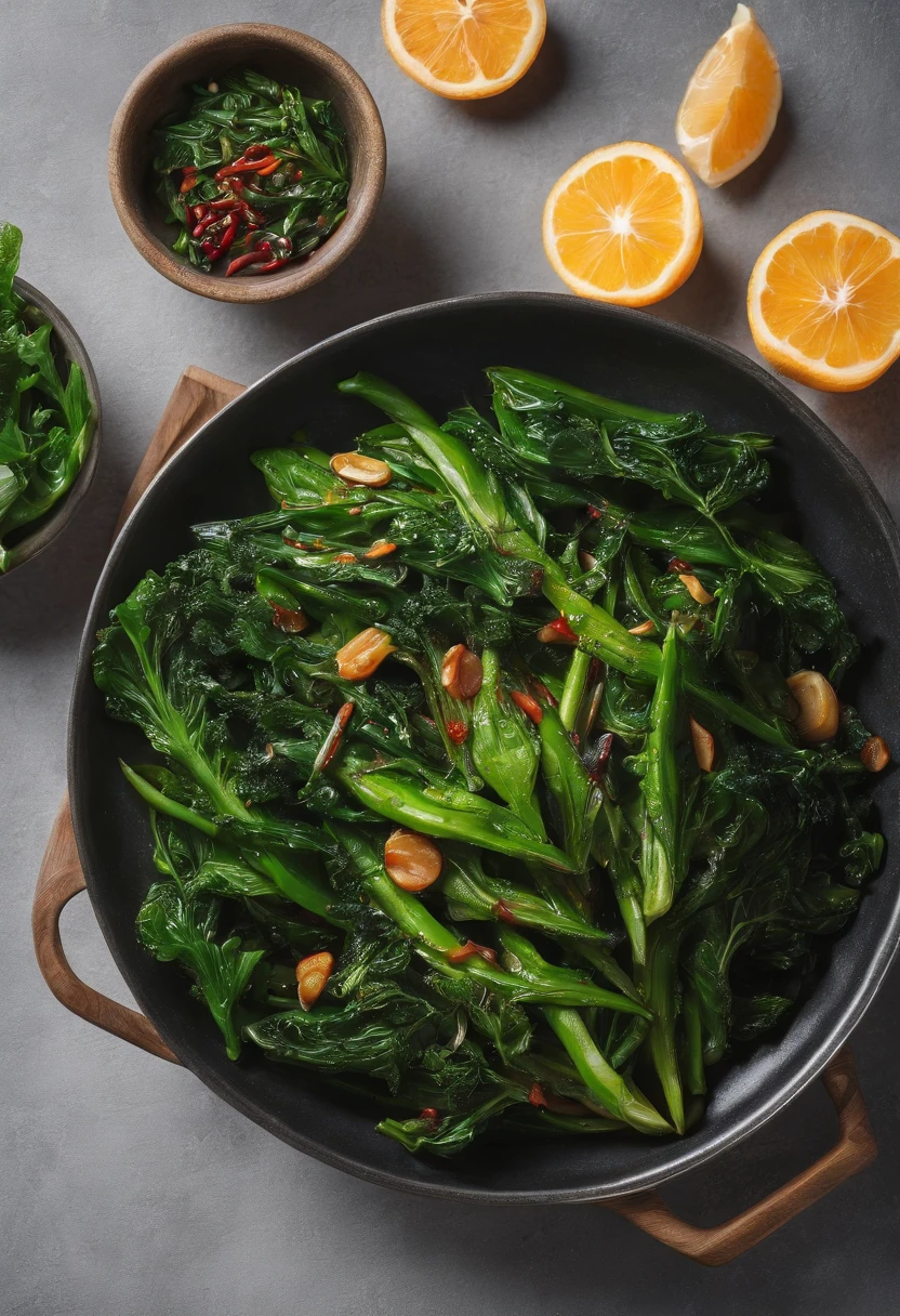 Stir-fried greens