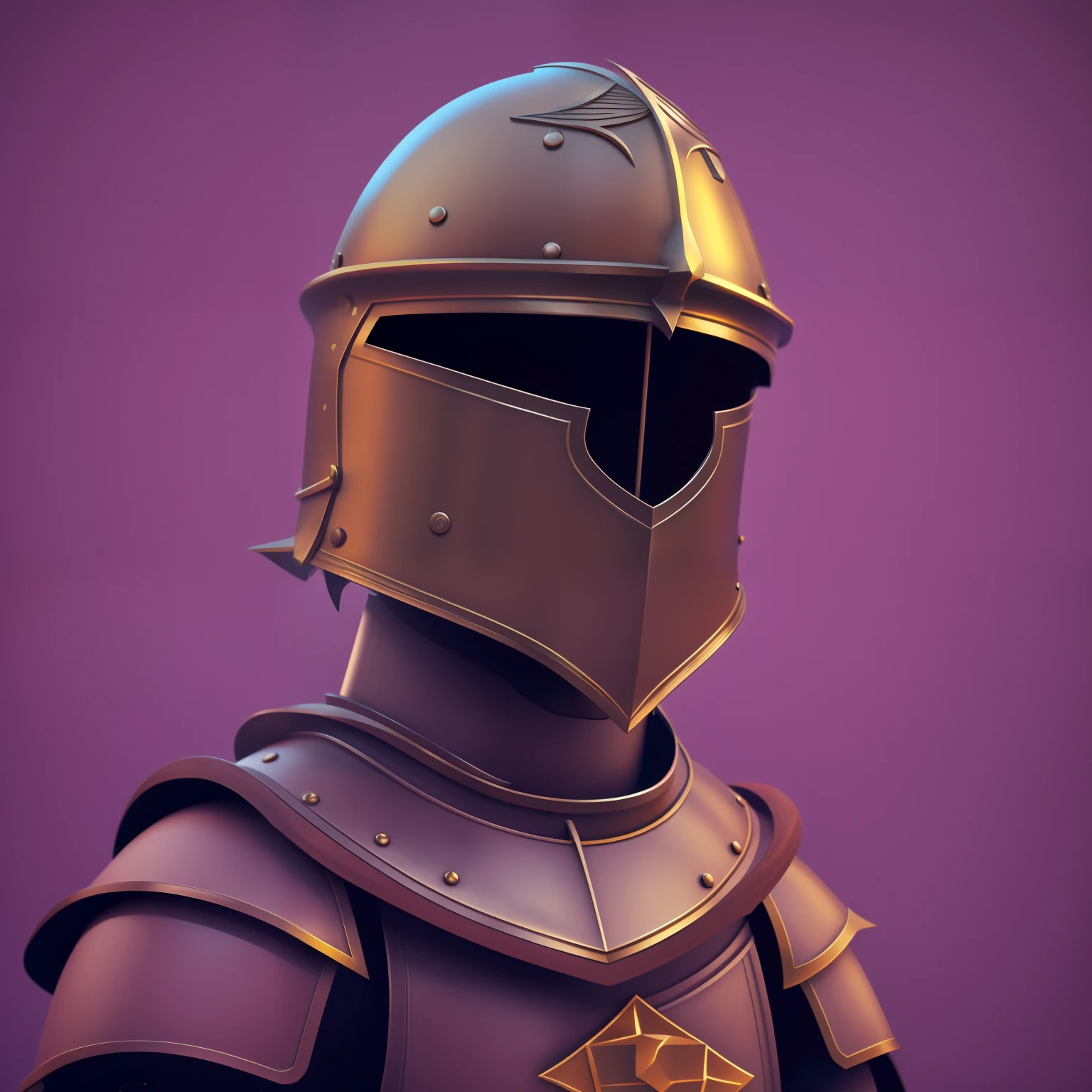 knight, Warrior, helmet, is looking at the camera, Medieval style, cartoon , 4K, simple