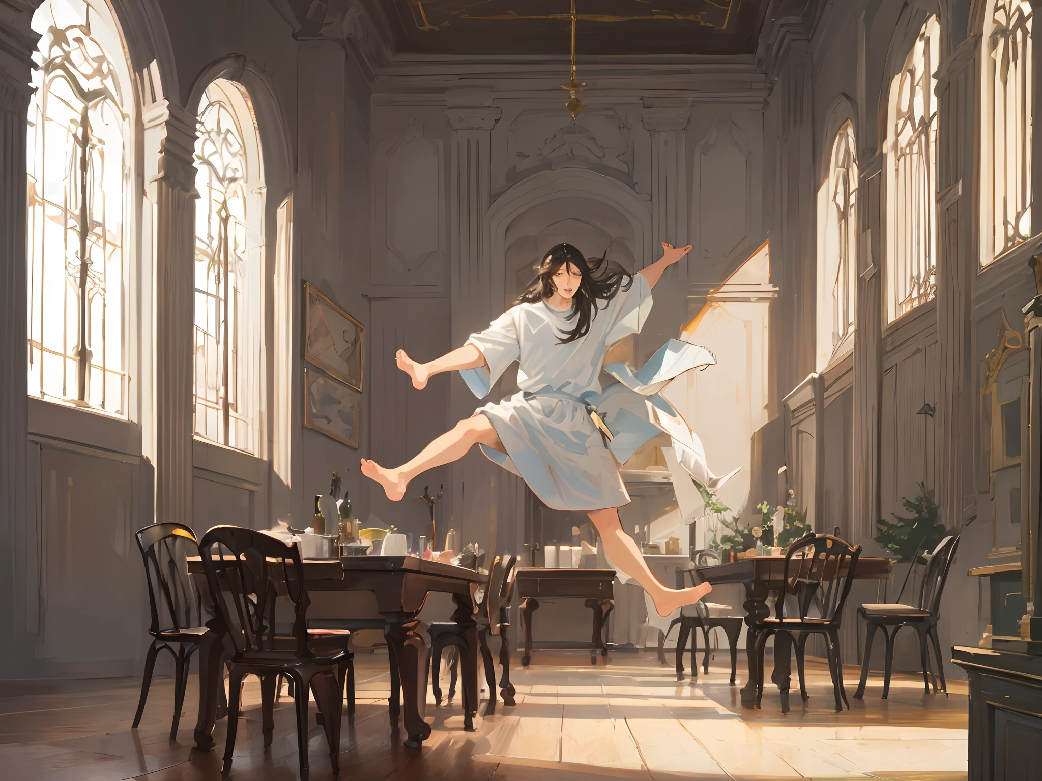 Jesus fliping over tables