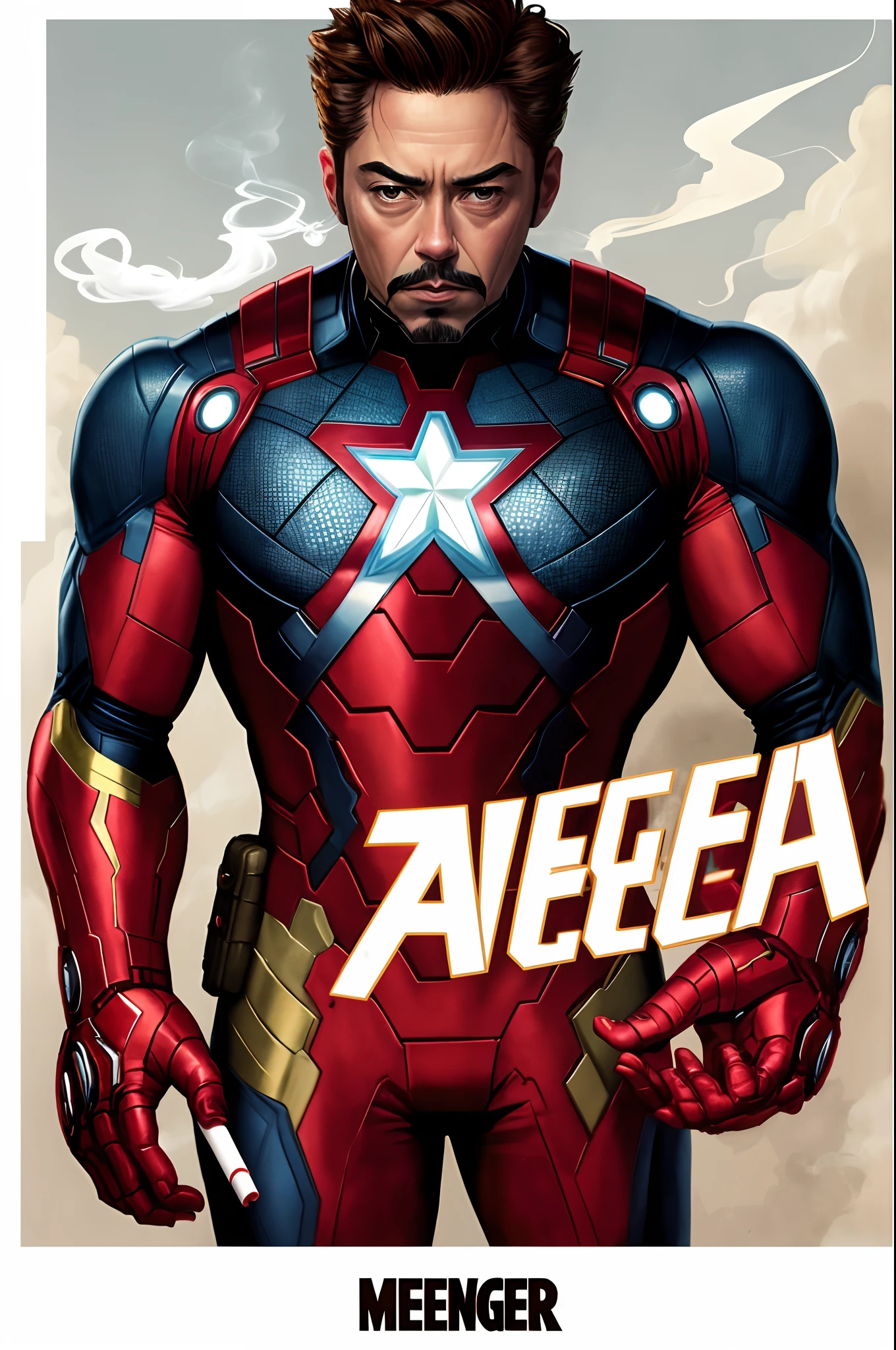 Marvel avengers character tony stark smoking cigarette