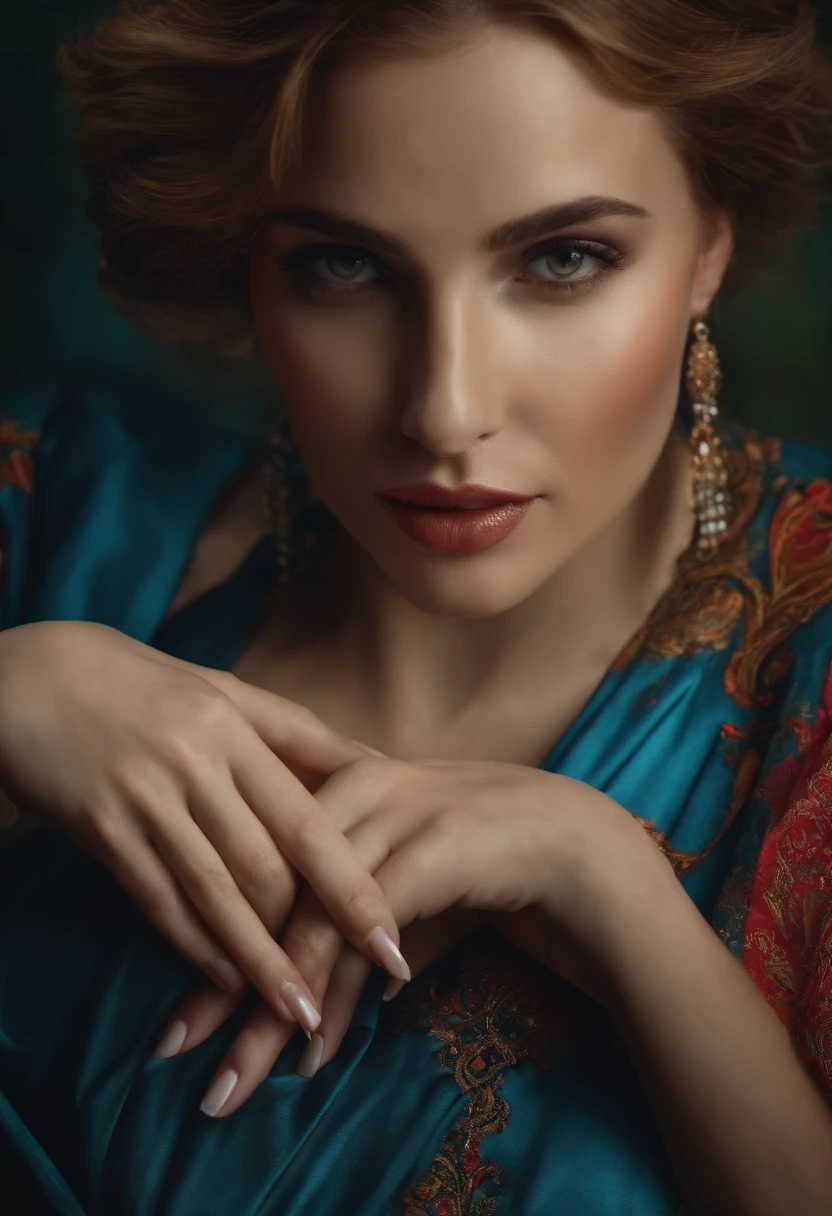 Woman with hand on vagina