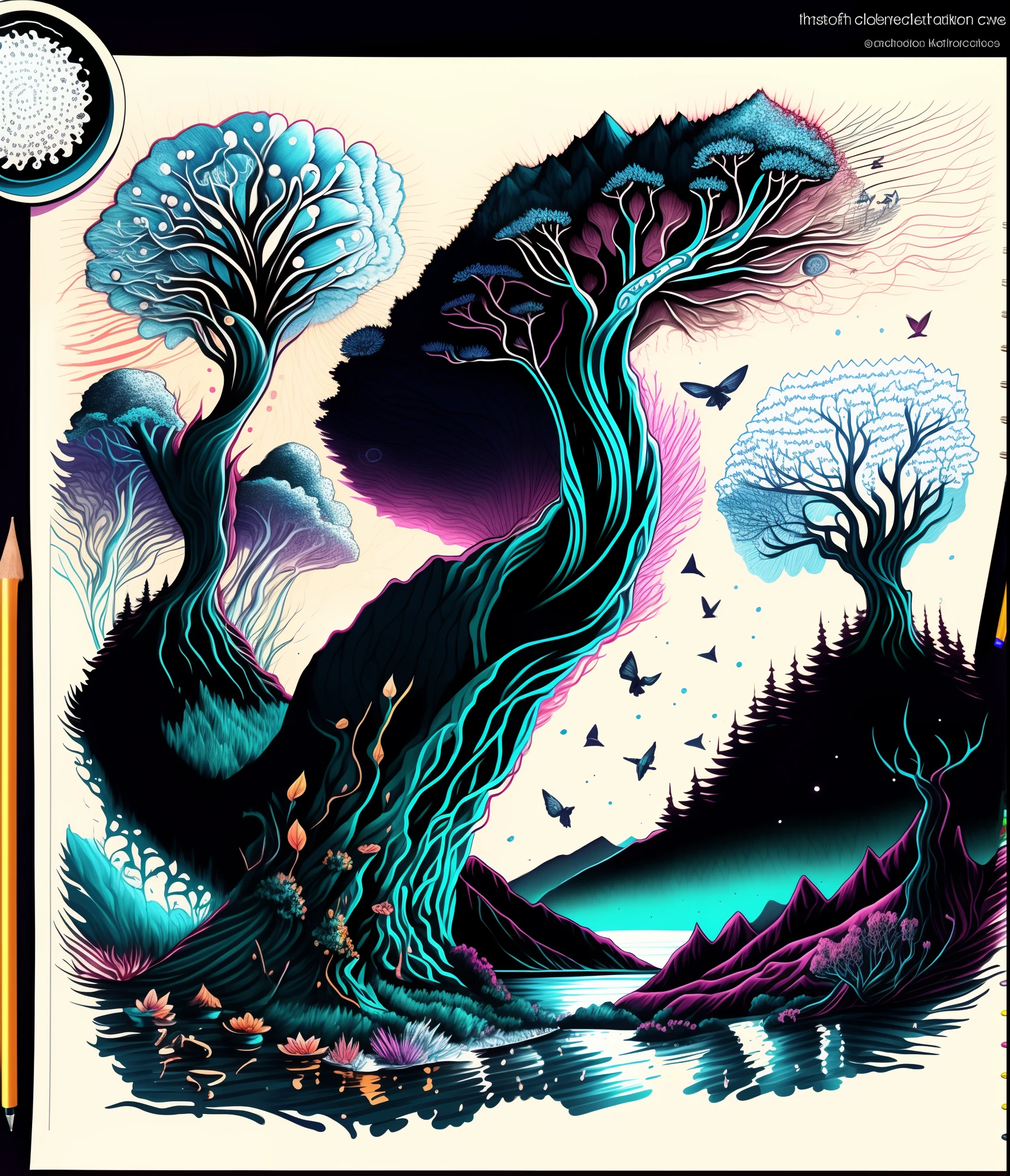 Creative sketches of nature