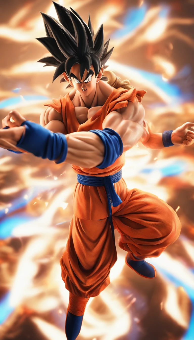 Goku, Ultra Hd, Sombras y luces detalladas, textura 4k, poses diferentes,