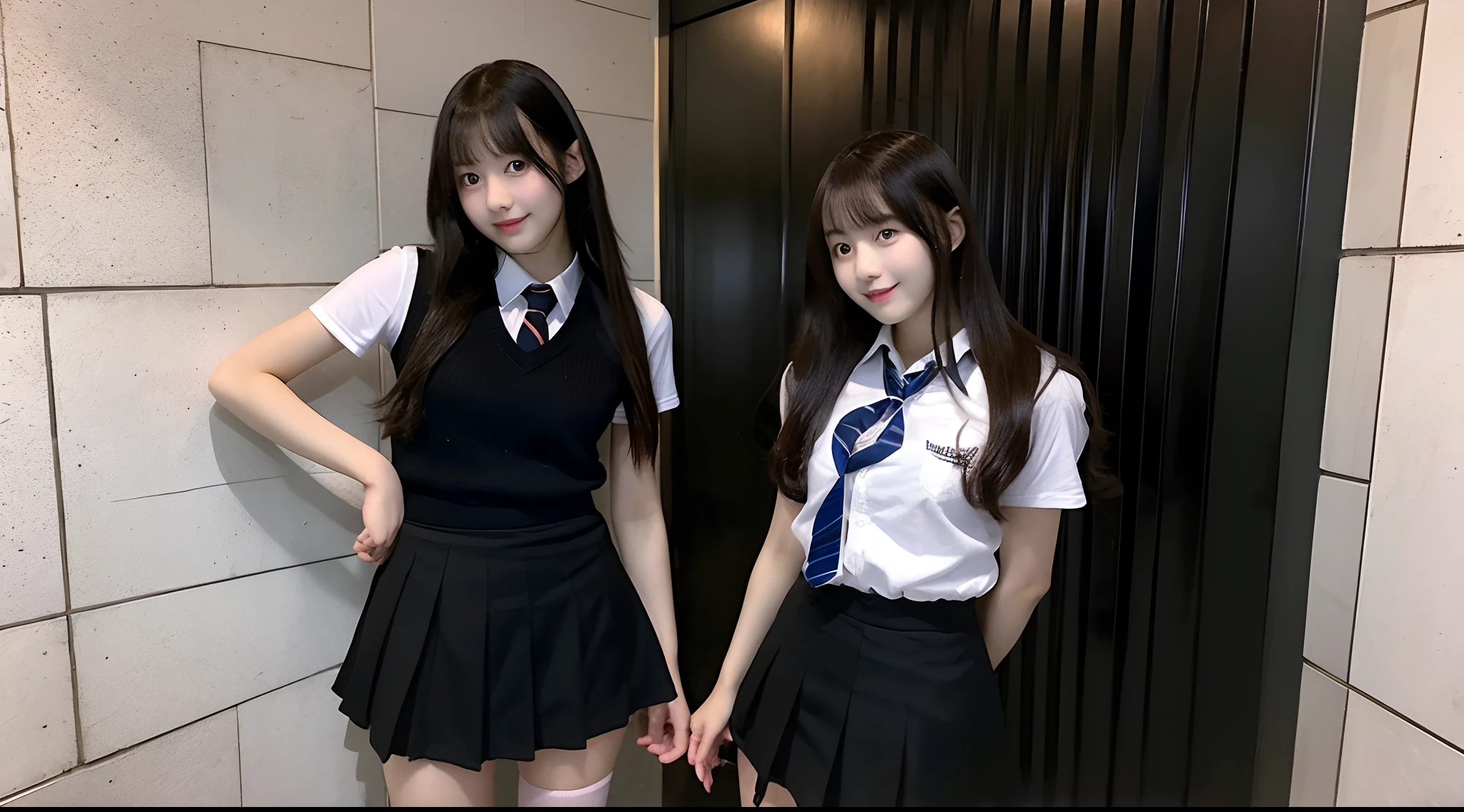 hi-school girl　a beauty girl　Maids　エロ　twinsies