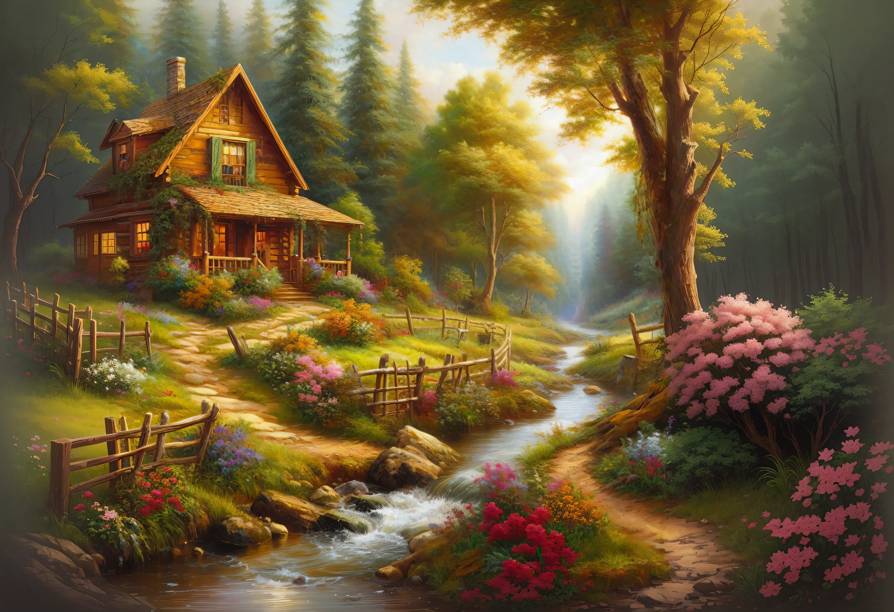 fill flowers, tree