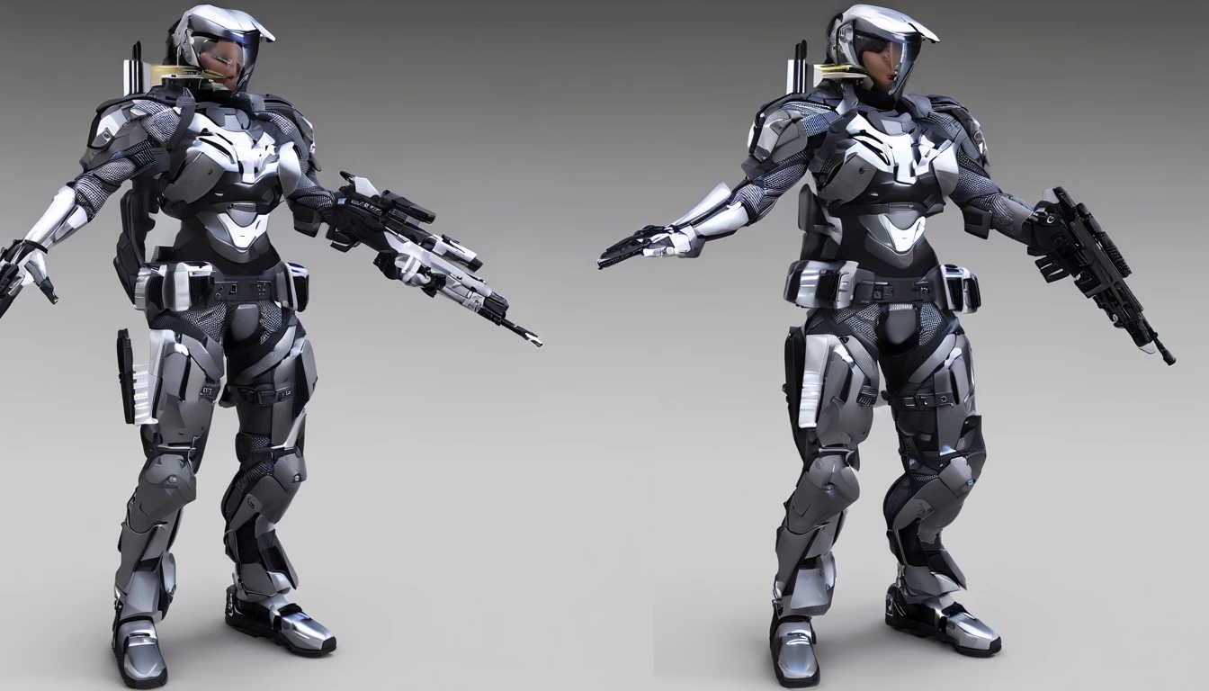 (Full body portraits),big breasts body(1:1.5)(golden colored,Amber goggles),Storm jacket,Interior white background background,agent,Uma personagem feminina,Equip long knives,Firearms,the motorcycle