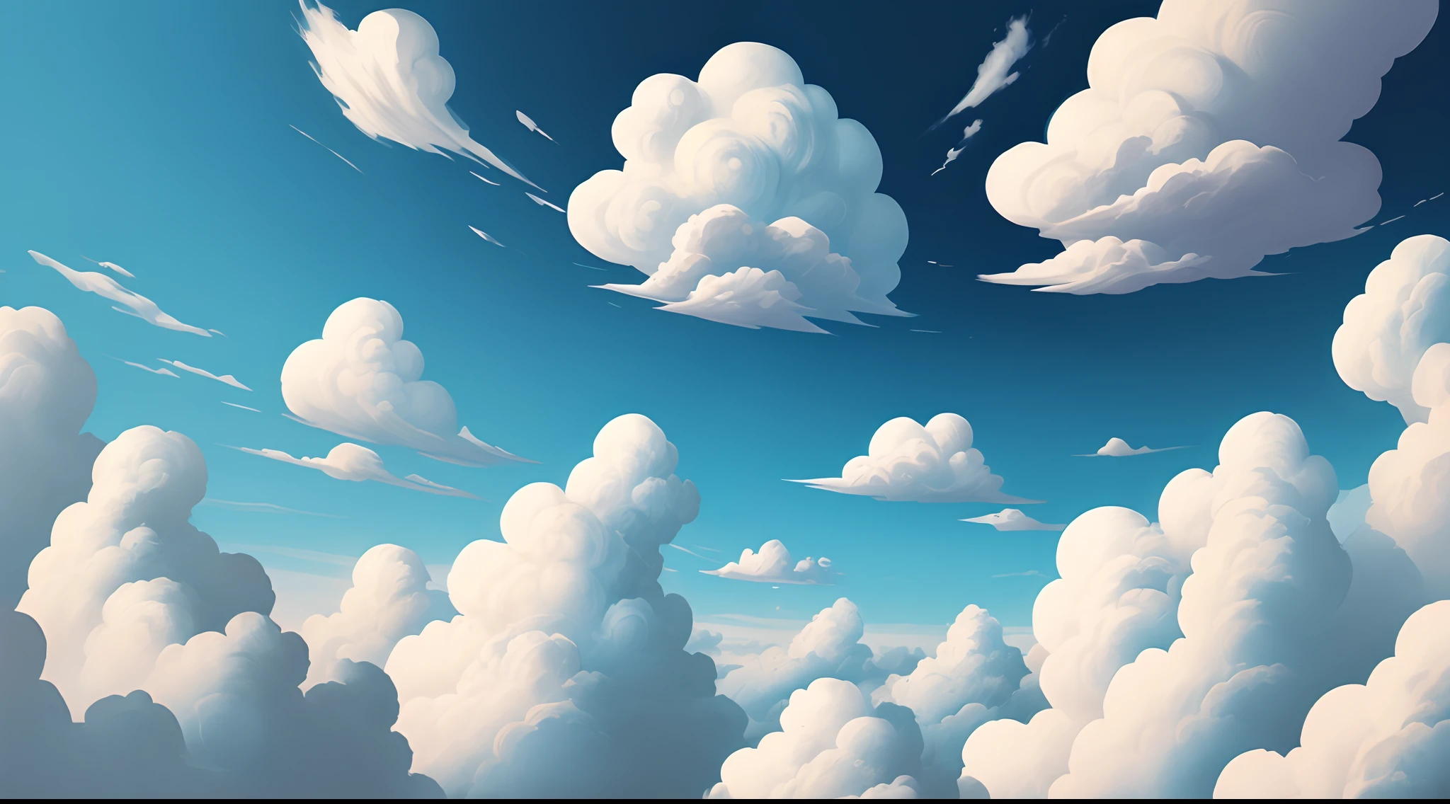 Cartoon cloud, sky clouds many cloud high quality