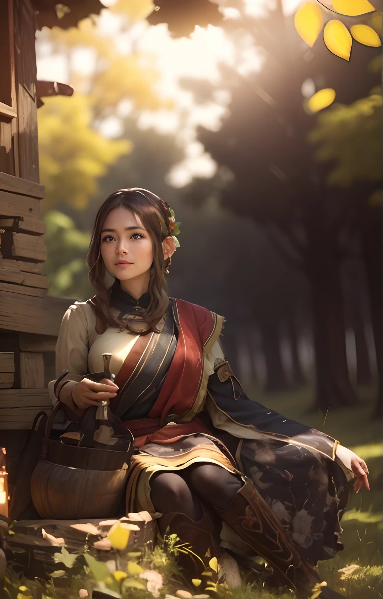 Realistic face,altra hd,8k,best quality,slightly dark in background,same costume((simple rural costume) ),little smile,