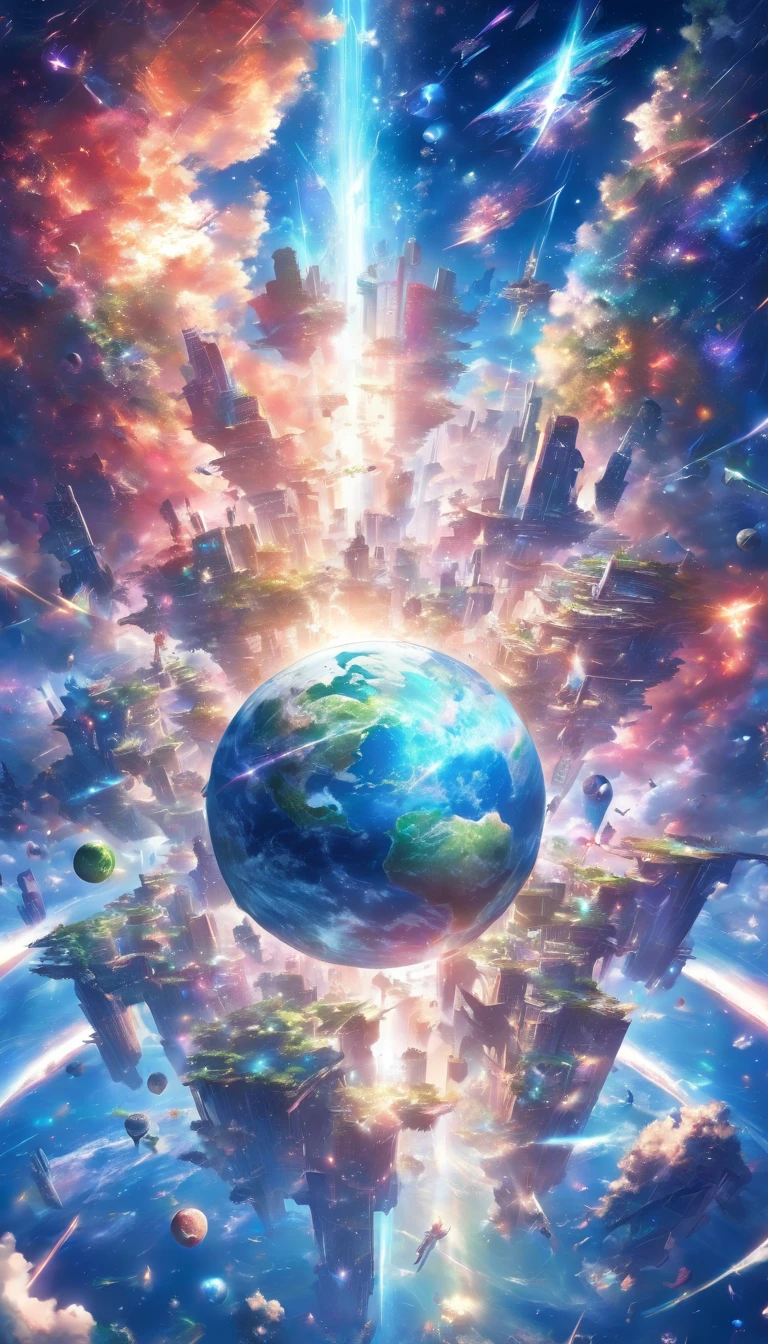 The Earth is made up of polygons floating in space