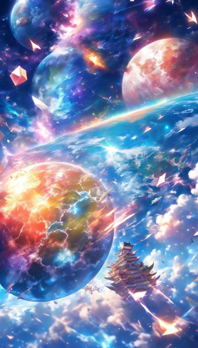 The Earth is made up of polygons floating in space