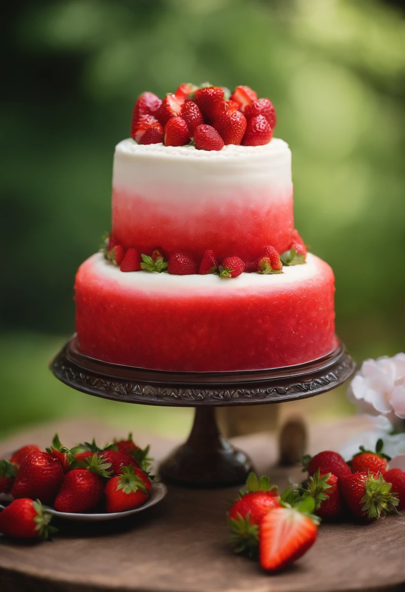 A strawberry cake