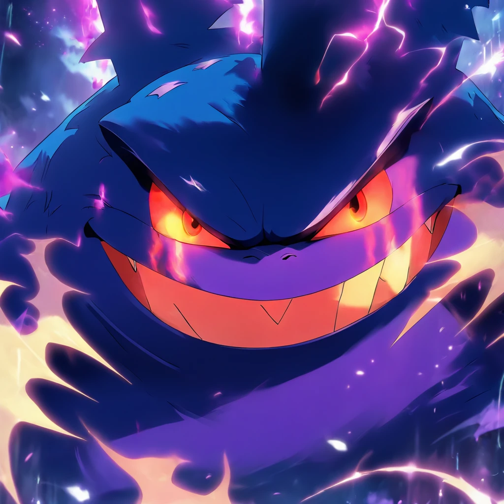 Gengar movieposter,Highest image quality,Cinematic texture,A masterpiece,tmasterpiece,
