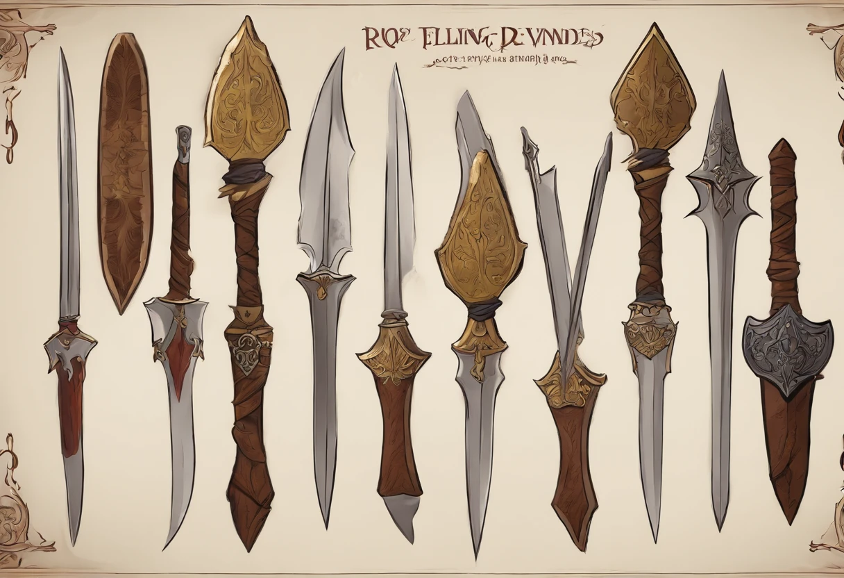 Flying throwing knives,Lots of throwing knives