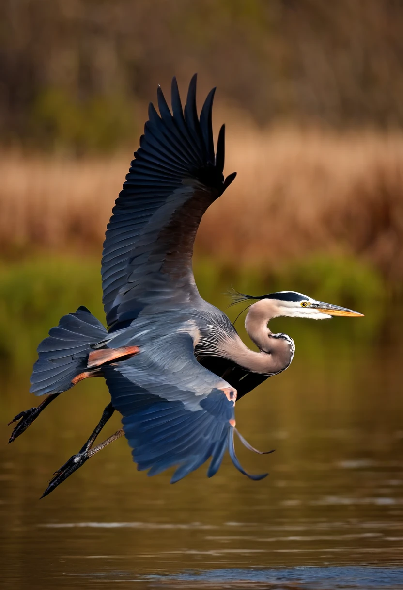Incredible Blue Heron in flight