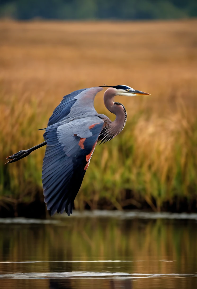 Incredible Blue Heron in flight
