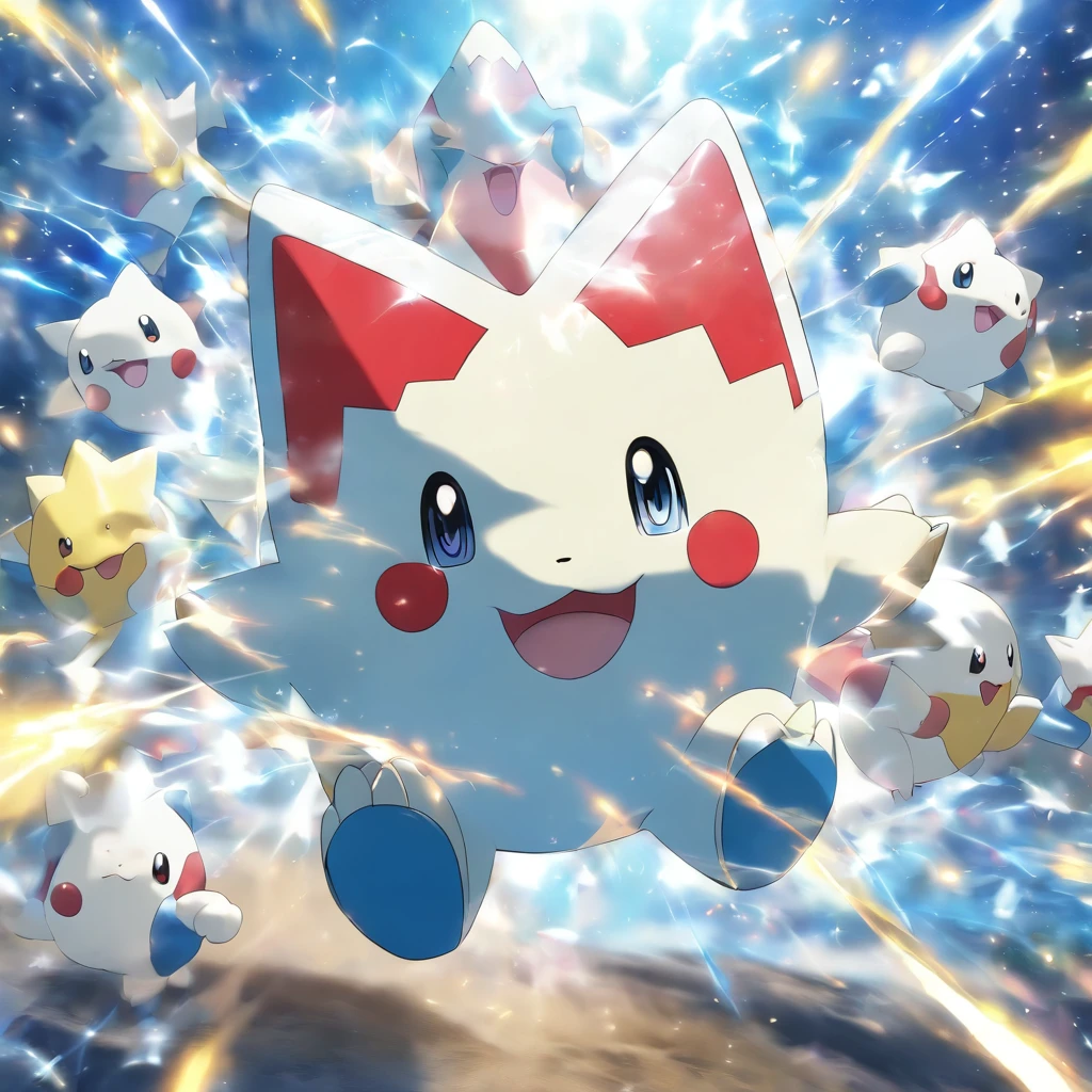 Togepi Pokémon in battle field ,Highest image quality,Cinematic texture,A masterpiece,tmasterpiece,