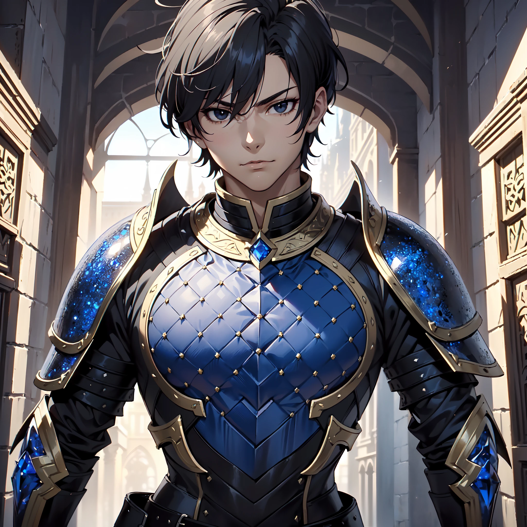 128K Ultra High Definition,
128K Ultra High Quality,
128K Ultra High Resolution,
Best Definition,
Best Quality,
Best Resolution,
Perfectly Detailed,
Perfectly Designed,
Extremely Detailed,
Extremely Designed,
Hyper Detailed,
Hyper Definition,
Hyper Quality,
Hyper Resolution,
Masterpiece,
(((Anime))),
Body Shot,
(((Boy))),
Handsome,
Muscular Body,
(((Black Short Hair))),
(((Black Eyes))),
(((Hyper Detailed & Perfectly Designed Blue Sapphire Armor Plates))),
(((Hyper Detailed & Perfectly Designed Engraving Baron Armor))),
(((Inside Of Medieval Royal Palace Background Scenery))),
