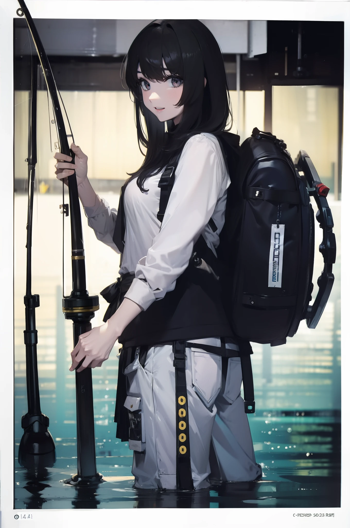 Right hand holding fishing rod