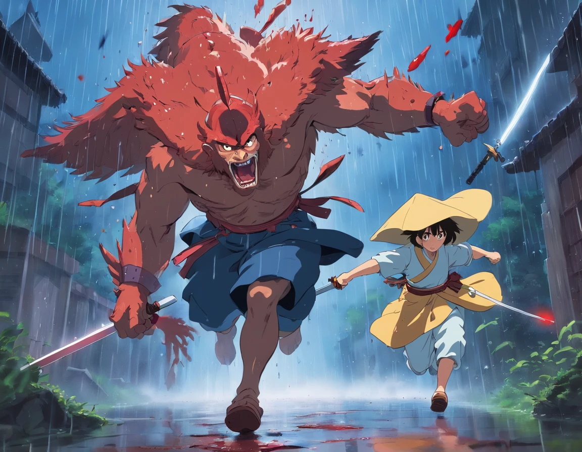 battle, couple, corpse, bloody, rain, samurai, guy, longsword, swordclash, running, arrowpierce, lightbeam, planecrash