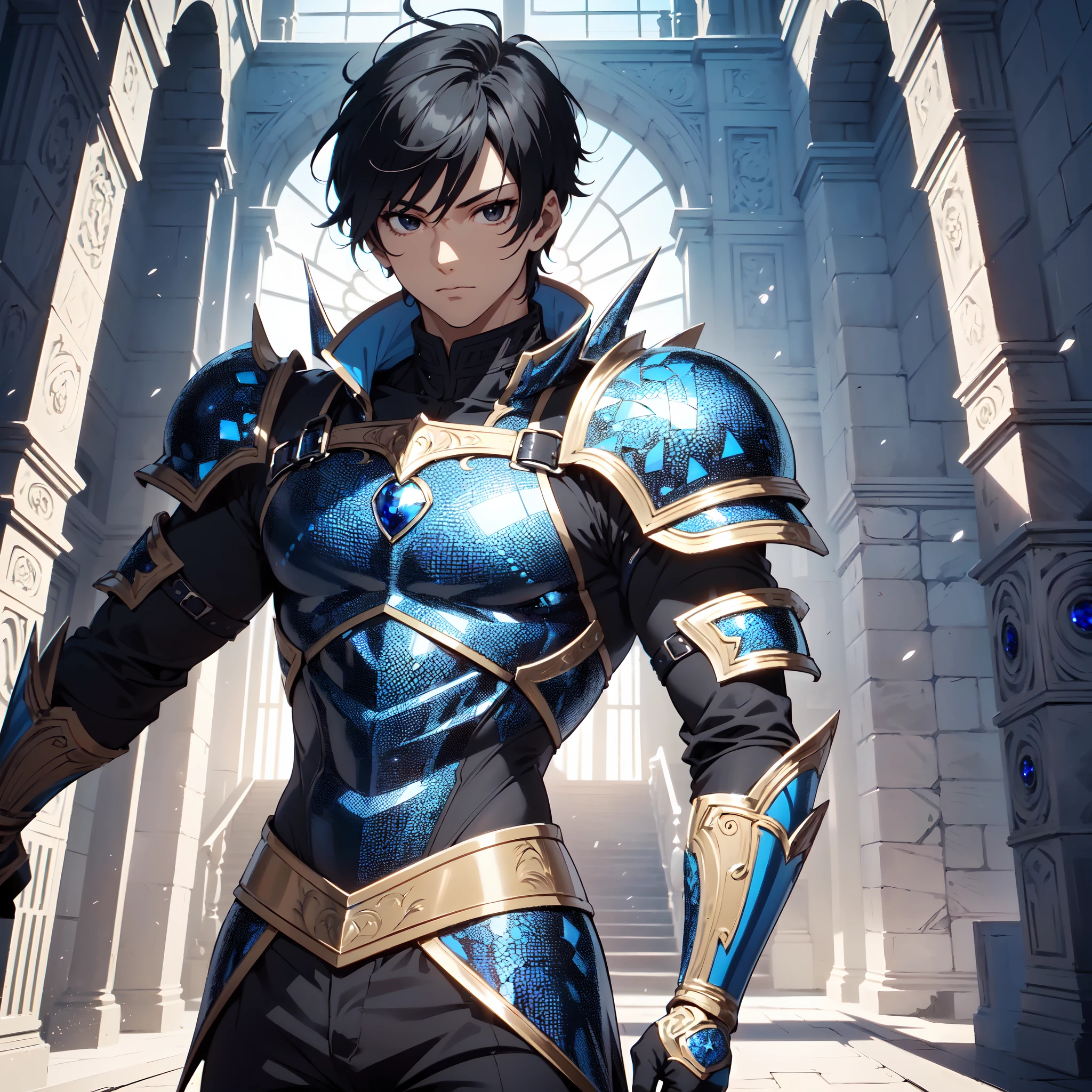 128K Ultra High Definition,
128K Ultra High Quality,
128K Ultra High Resolution,
Best Definition,
Best Quality,
Best Resolution,
Perfectly Detailed,
Perfectly Designed,
Extremely Detailed,
Extremely Designed,
Hyper Detailed,
Hyper Definition,
Hyper Quality,
Hyper Resolution,
Masterpiece,
(((Anime))),
Body Shot,
(((Boy))),
Handsome,
Muscular Body,
(((Black Short Hair))),
(((Yellow Eyes))),
(((Hyper Detailed & Perfectly Designed With Ultra High Quality Blue Warlord Armor))),
(((Inside Of Medieval Royal Palace Background Scenery))),