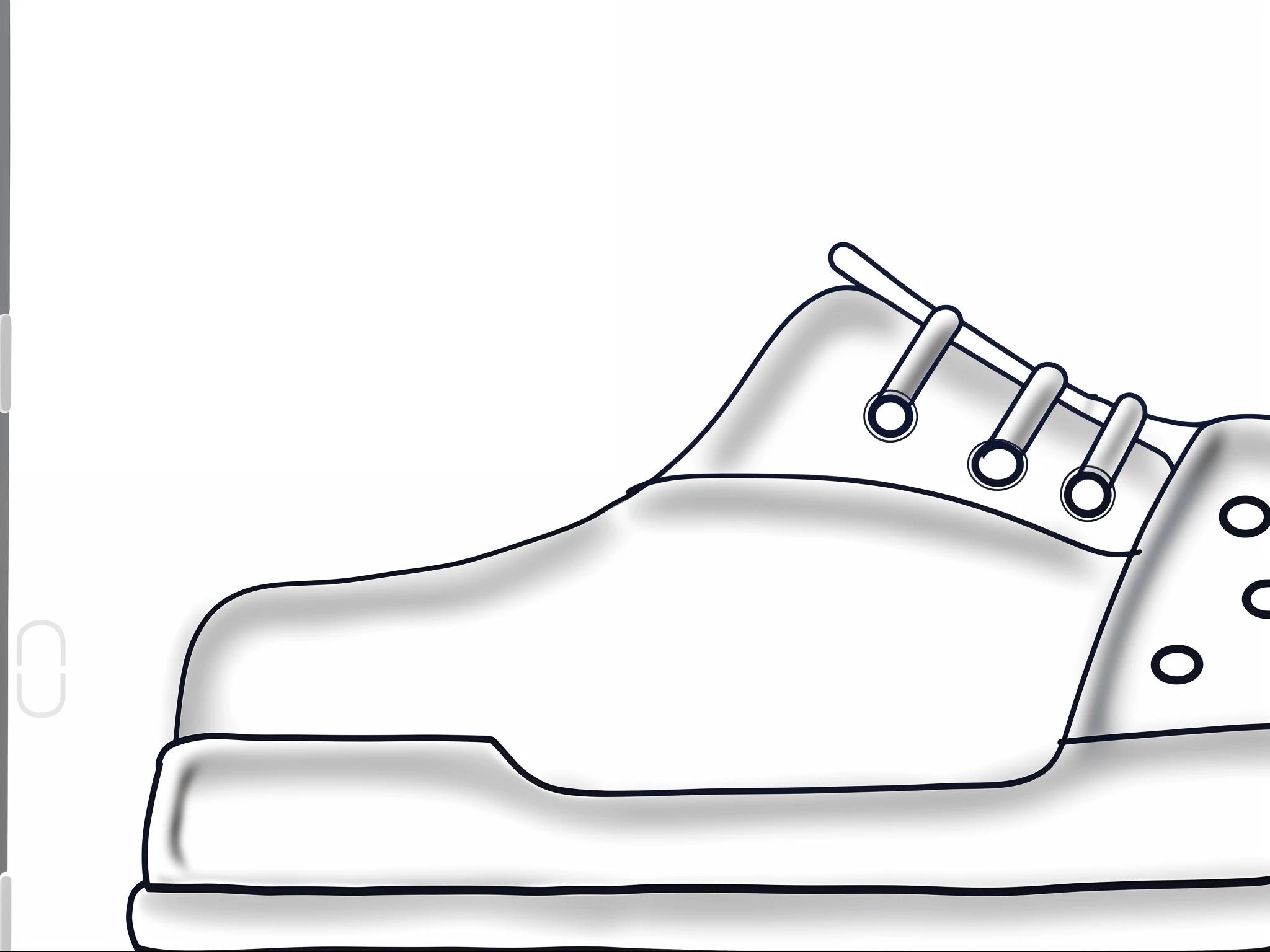 Drawing of shoes with buckles on the sides, whole shoe is in picture, sneaker design, shoes, stylish shoe design, athletic sneakers, gum rubber outsole, shoe, mid view, drawn image, duck shoes, -step 50, made with illustrator, above side view, side - view, the sideview, rubber waffle outsole