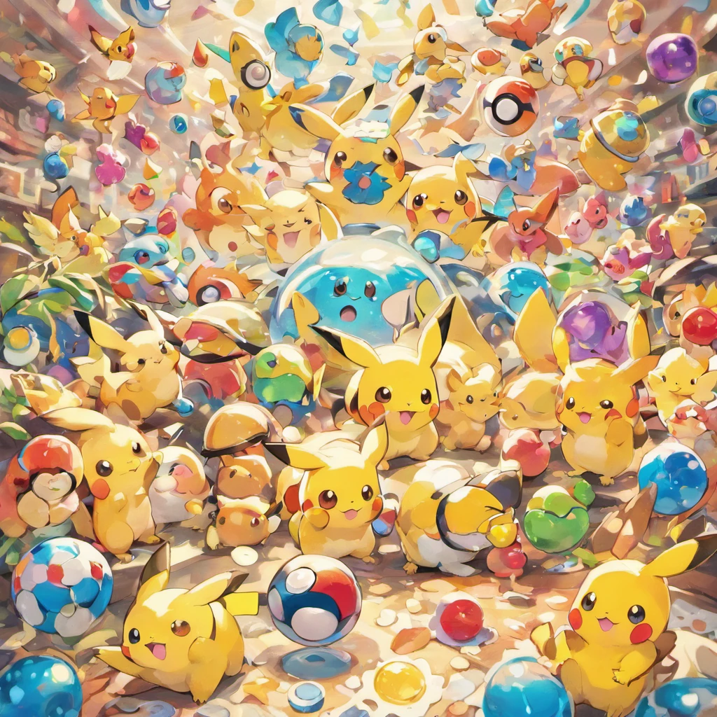 [IP] surrounded by a bunch of colorful stickers, in the style of photorealistic renderings, capturing moments, interactive exhibits, single object, tinycore, similar color with [IP], meticulous photorealistic still lifes