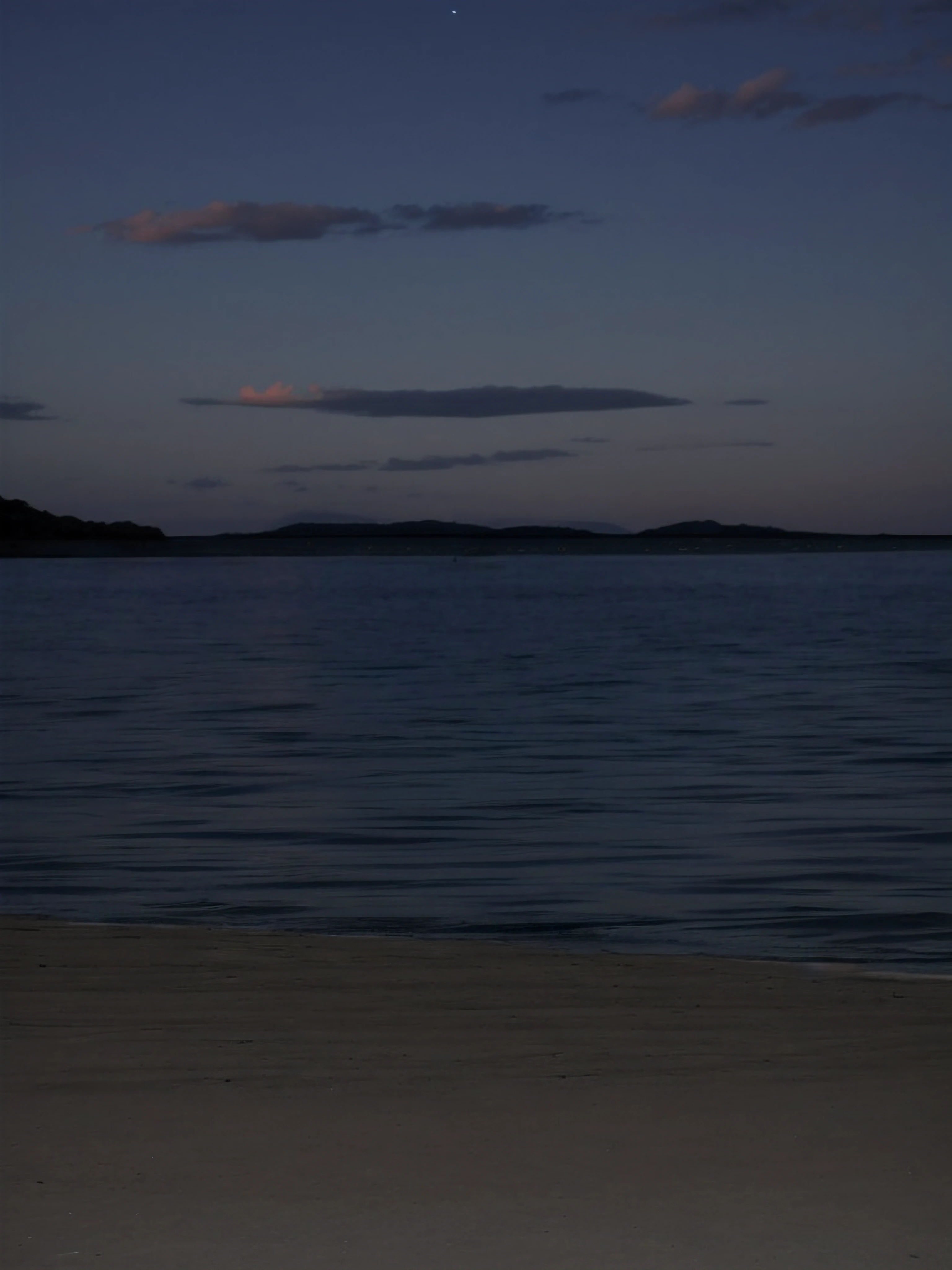 early evening, Summer evening, As night fell, serene evening atmosphere, night sea, blues