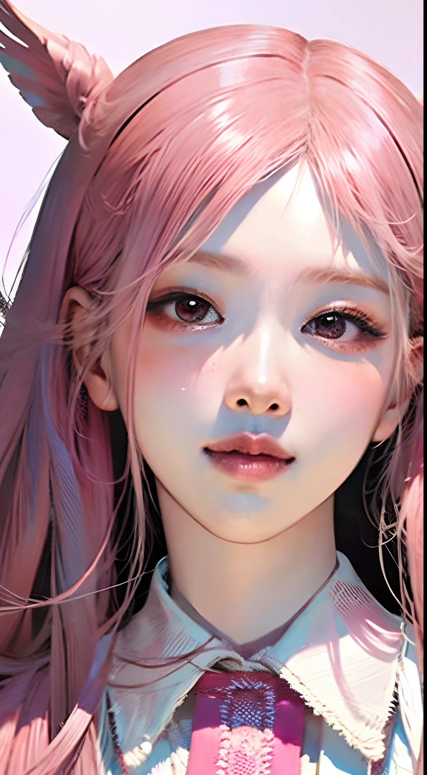 Pinkish, blackpink kpop idol, pretty smile, fantasy background,