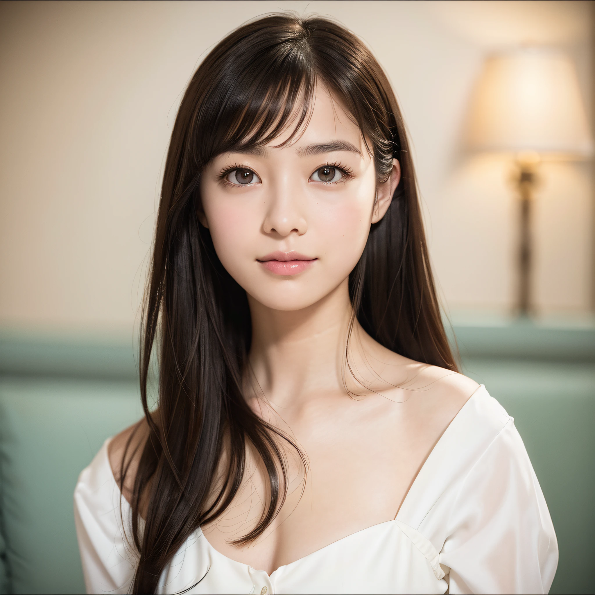 Highly detailed CG Unity 32k wallpaper, Realistic , photographrealistic , Raw photo , high-definition RAW color photography , professional photograpy , Best Quality , 超A high resolution , ultra-detailliert , official photo . Break sharp focus , detailed shadow , Soft lighting , Bokeh , bloom , Light from the front , Cinematic lighting , Light on Face , Beautiful lighting , Retro environment , Camera Flash , a polaroid photo , lo fi , Graded Tone , Film grain . adorable girl , kind , grateful , Seductive smile , Natural makeup , Beautiful eyes , Big eyes , Natural eyes . Thin eyebrows . Breaking small breasts . slim . Short stature . Beautiful skin . gleaming skin . Smooth skin . Natural Skin . Break POV . ((close up)) . (Beautiful face) .1a person、 Half body shot,extremely detailed cute girl,(20yr old)、
